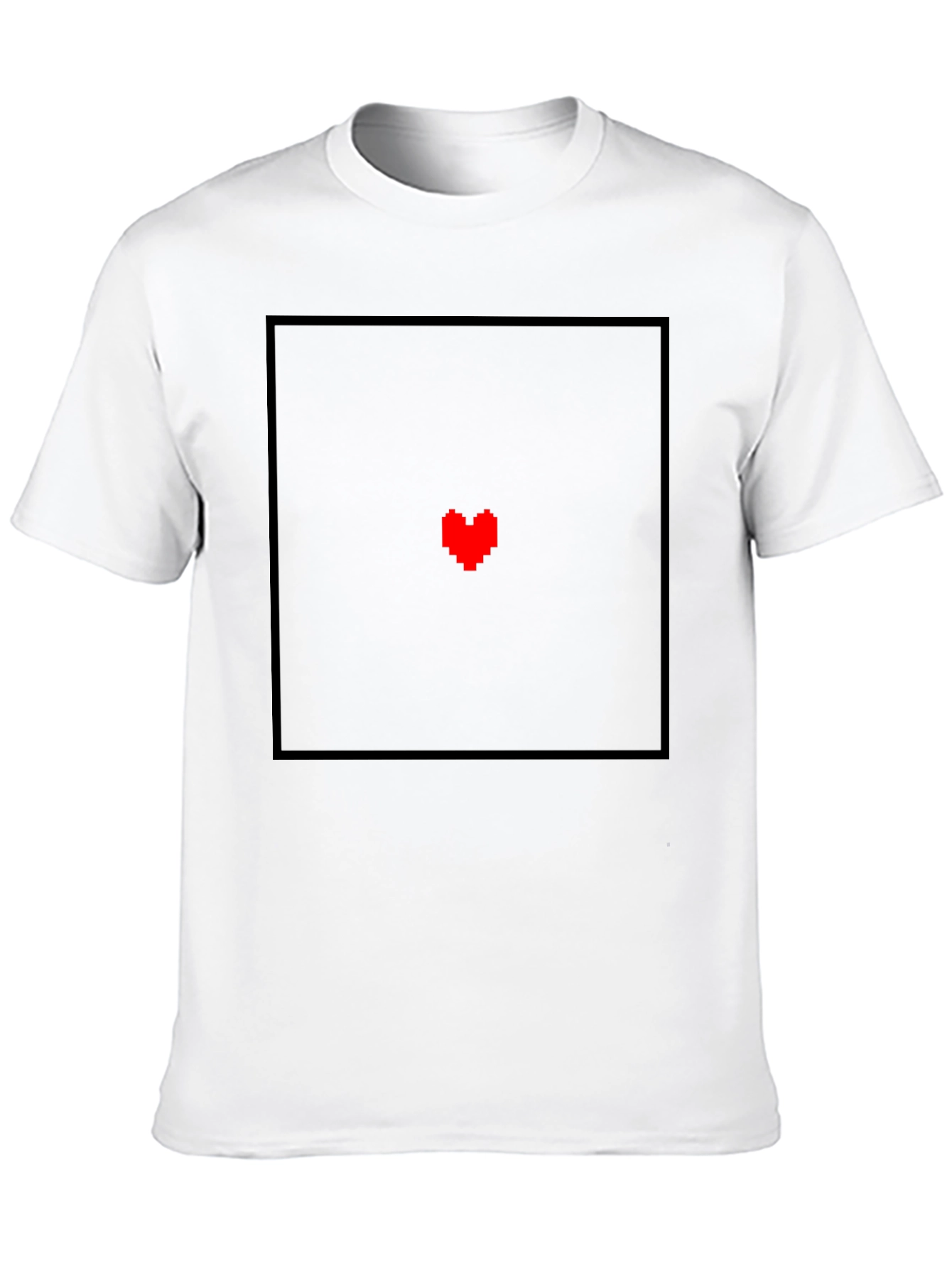 Pixel Heart Graphic Black T-Shirt