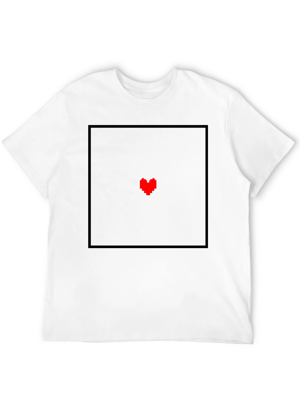 Pixel Heart Graphic Black T-Shirt