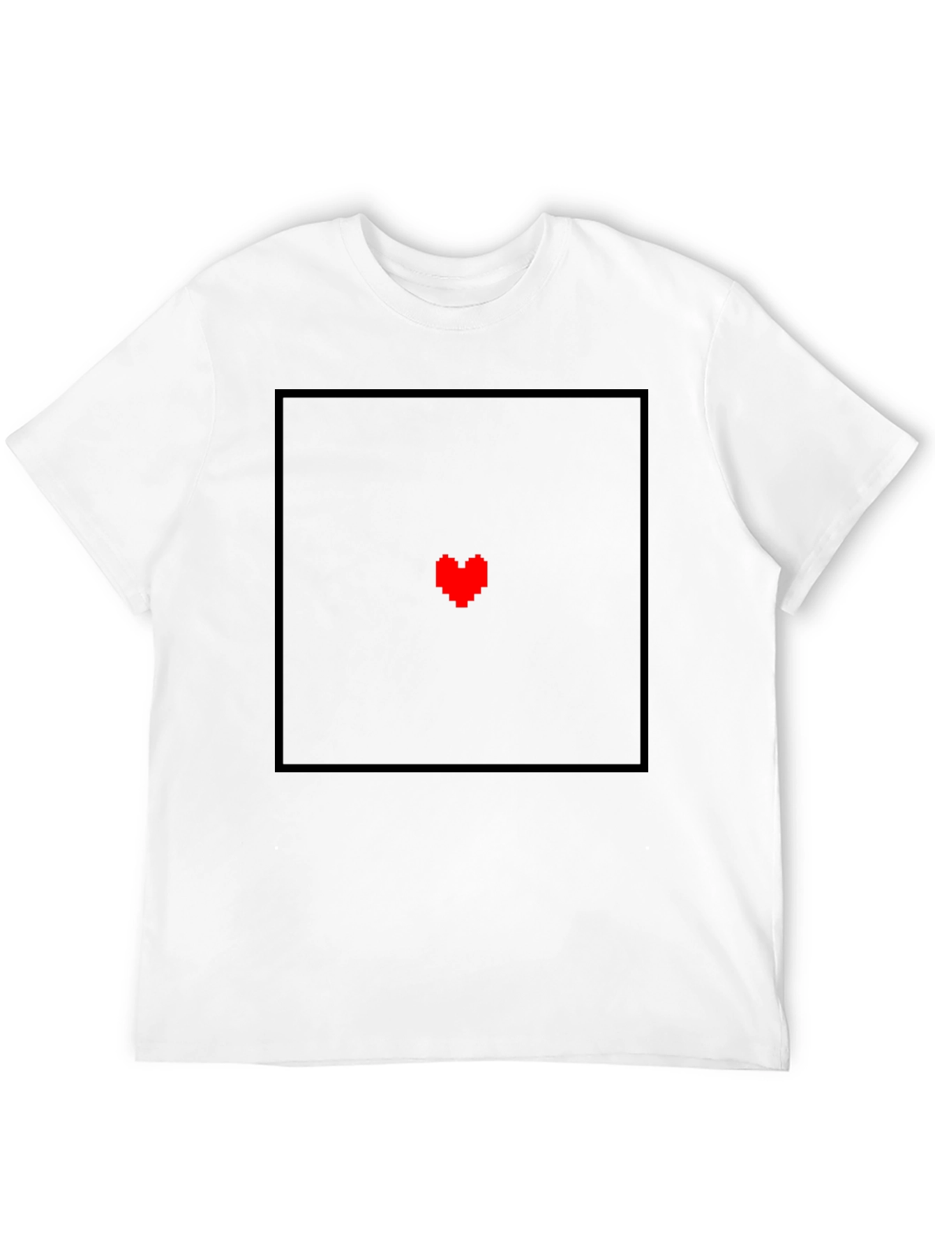Pixel Heart Graphic Black T-Shirt