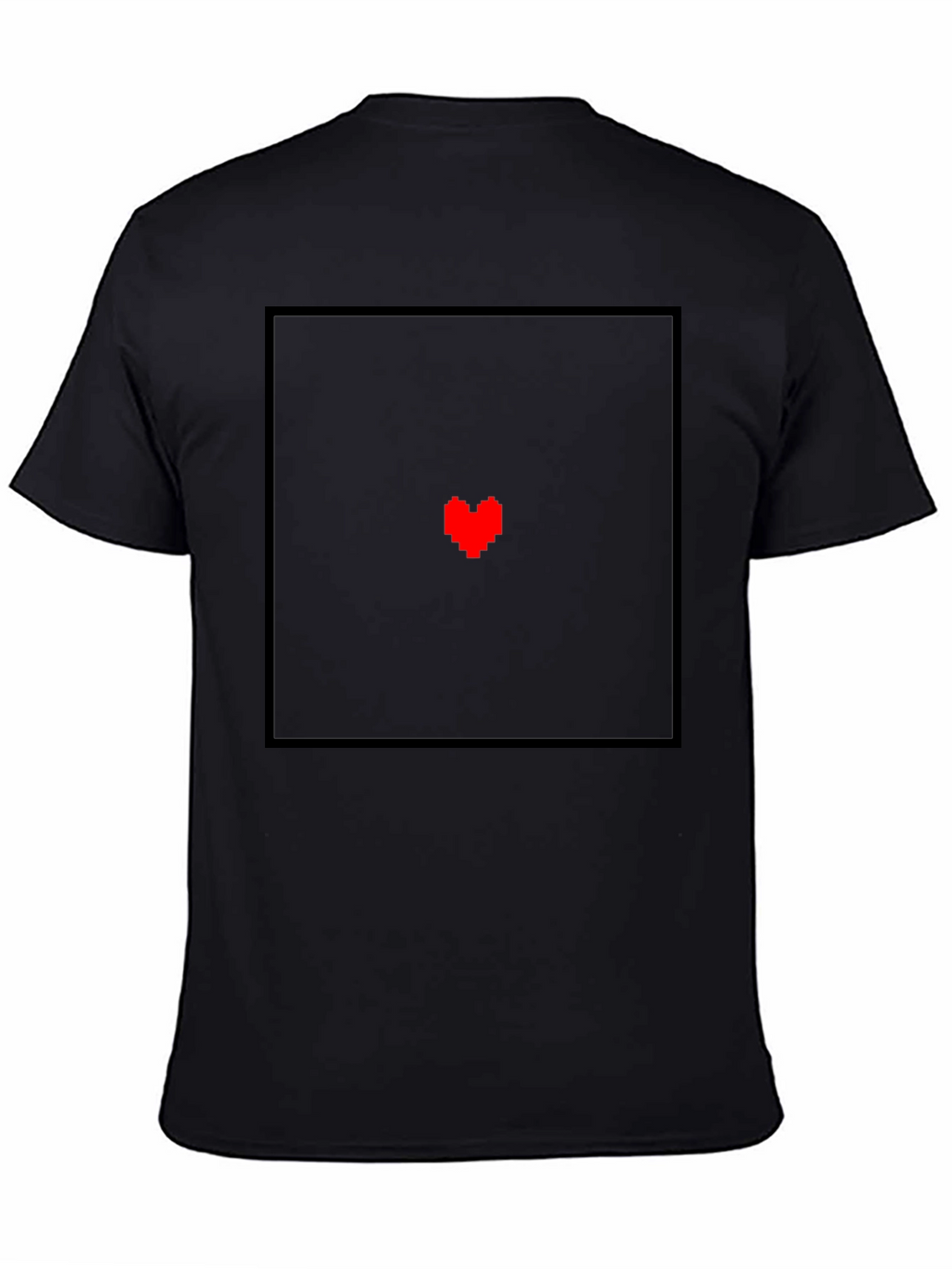 Pixel Heart Graphic Black T-Shirt