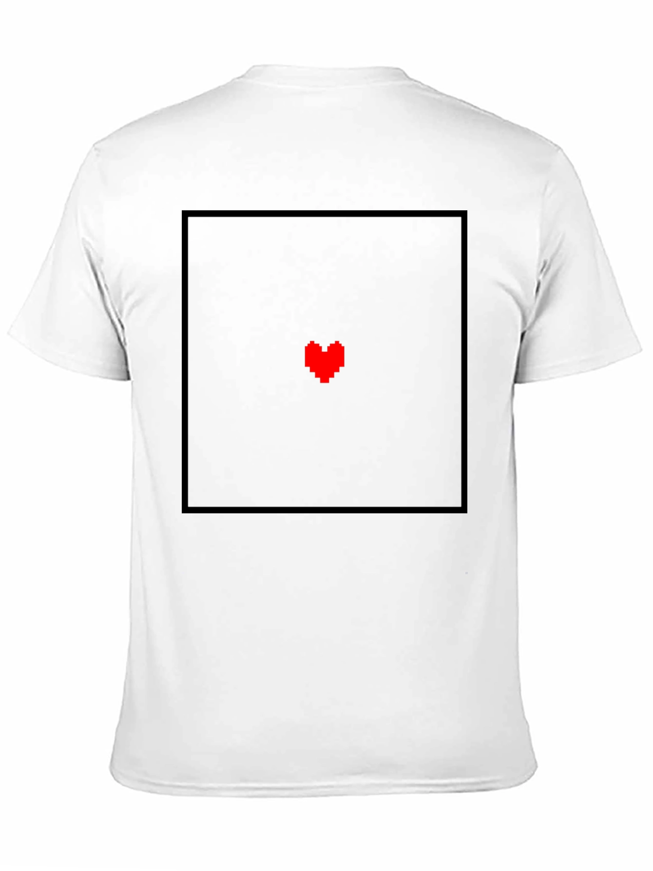 Pixel Heart Graphic Black T-Shirt