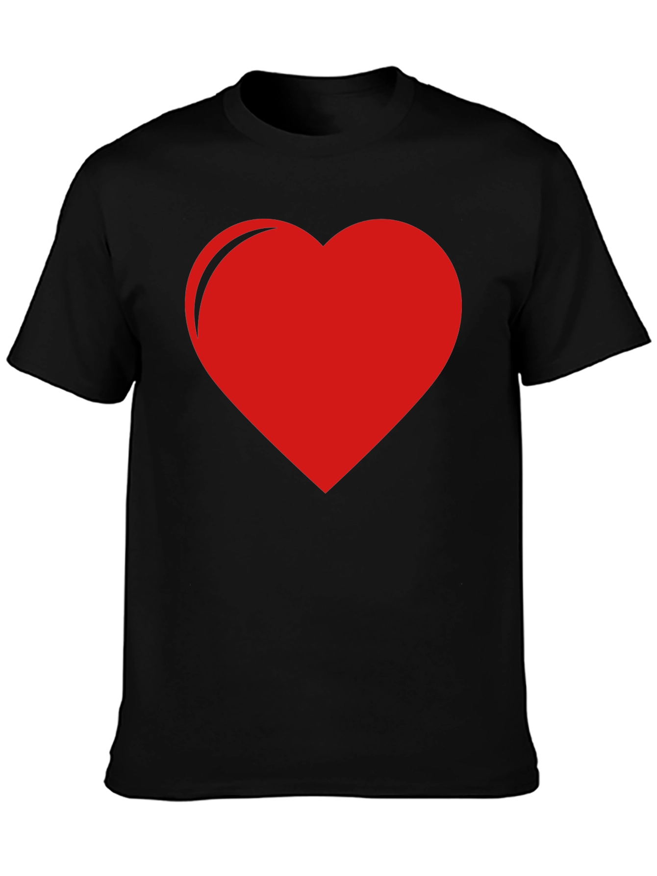 Red Heart Graphic Black Tee - Express Your Love!