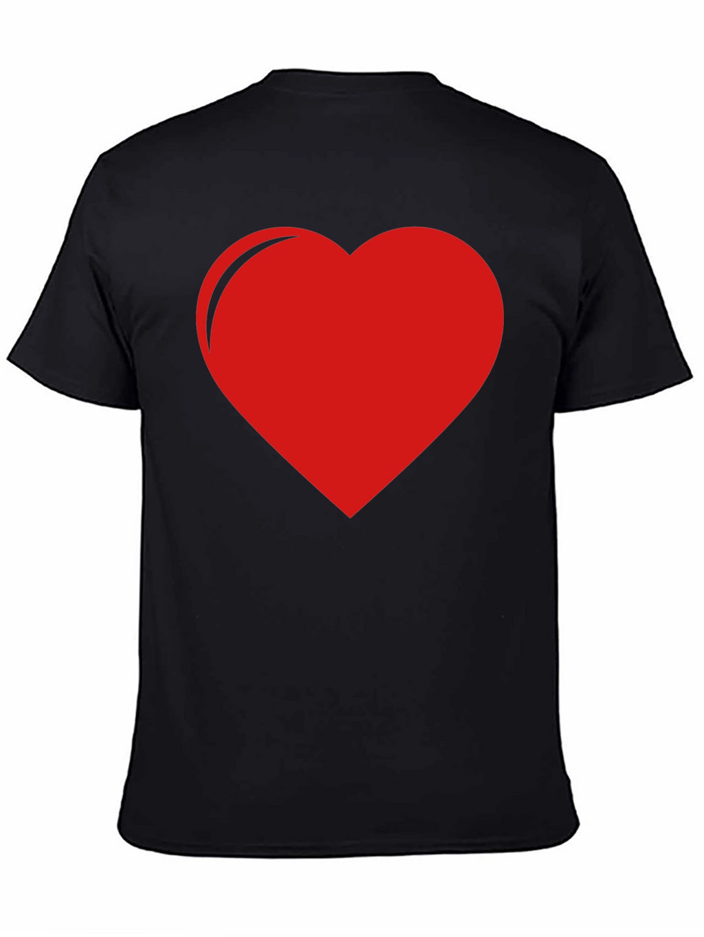 Red Heart Graphic Black Tee - Express Your Love!