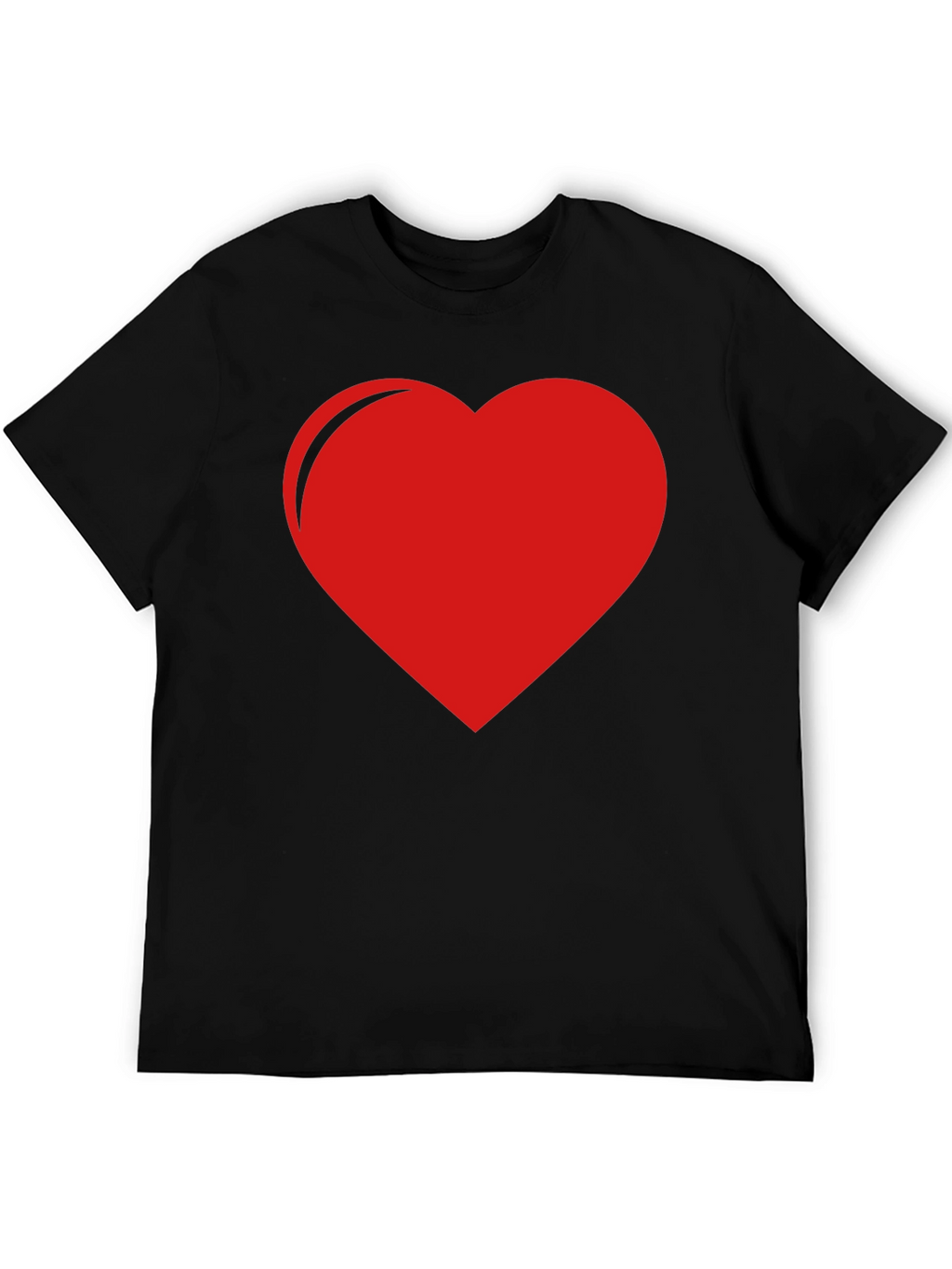 Red Heart Graphic Black Tee - Express Your Love!