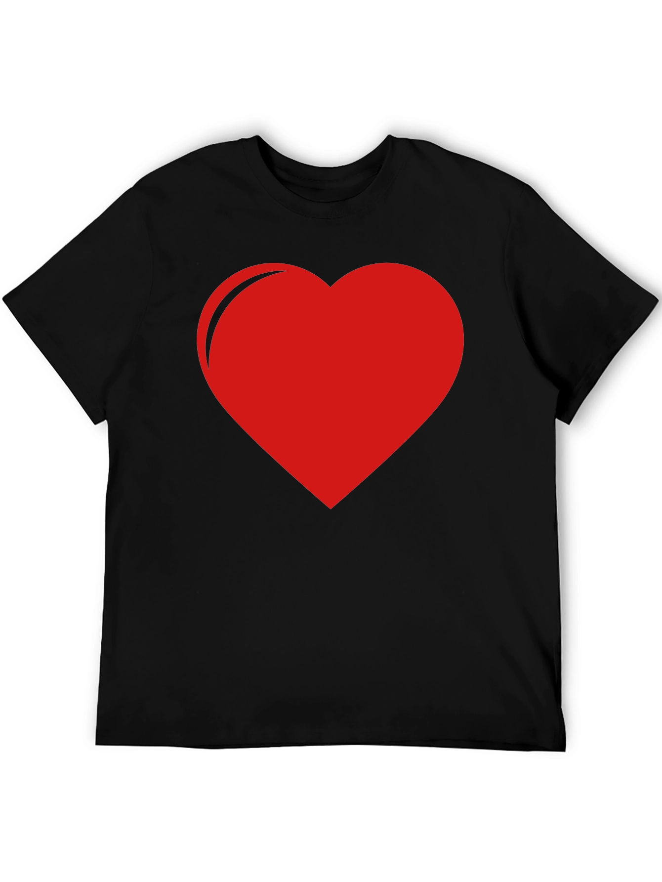 Red Heart Graphic Black Tee - Express Your Love!