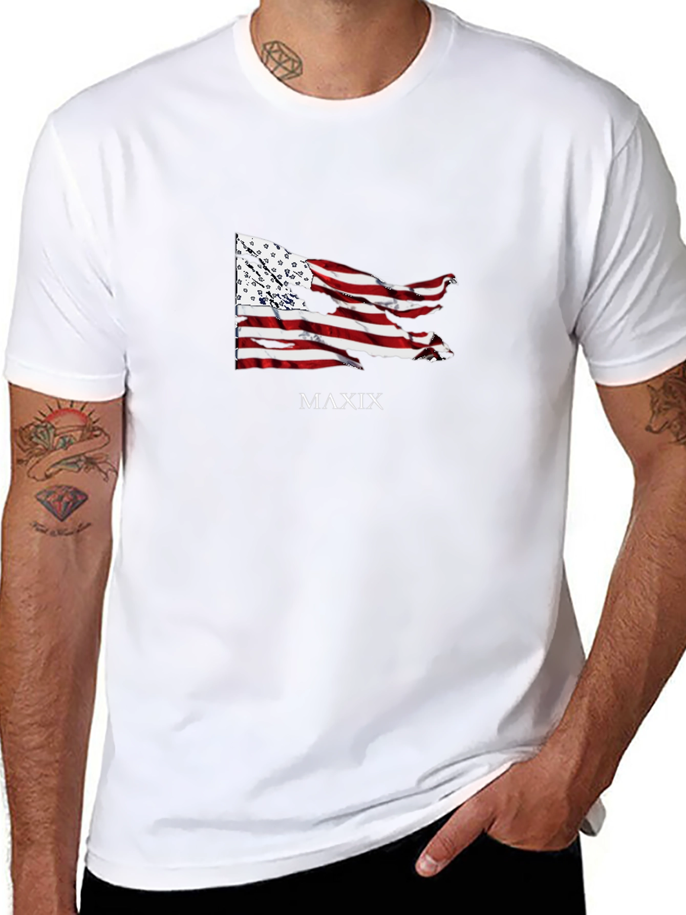 MAXIX Graphic Print Black T-Shirt