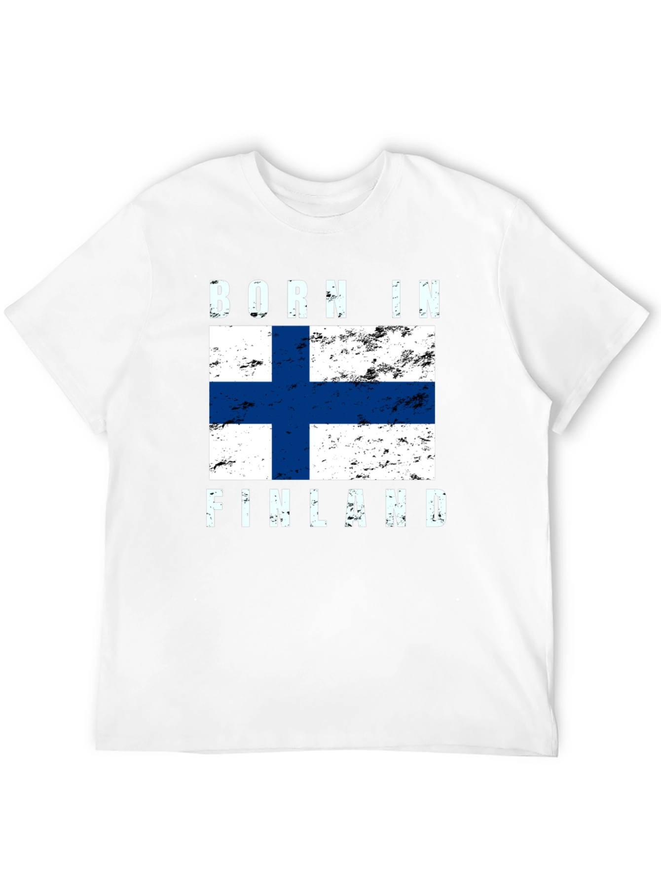 Born in Finland Finnish Flag Graphic T-Shirt