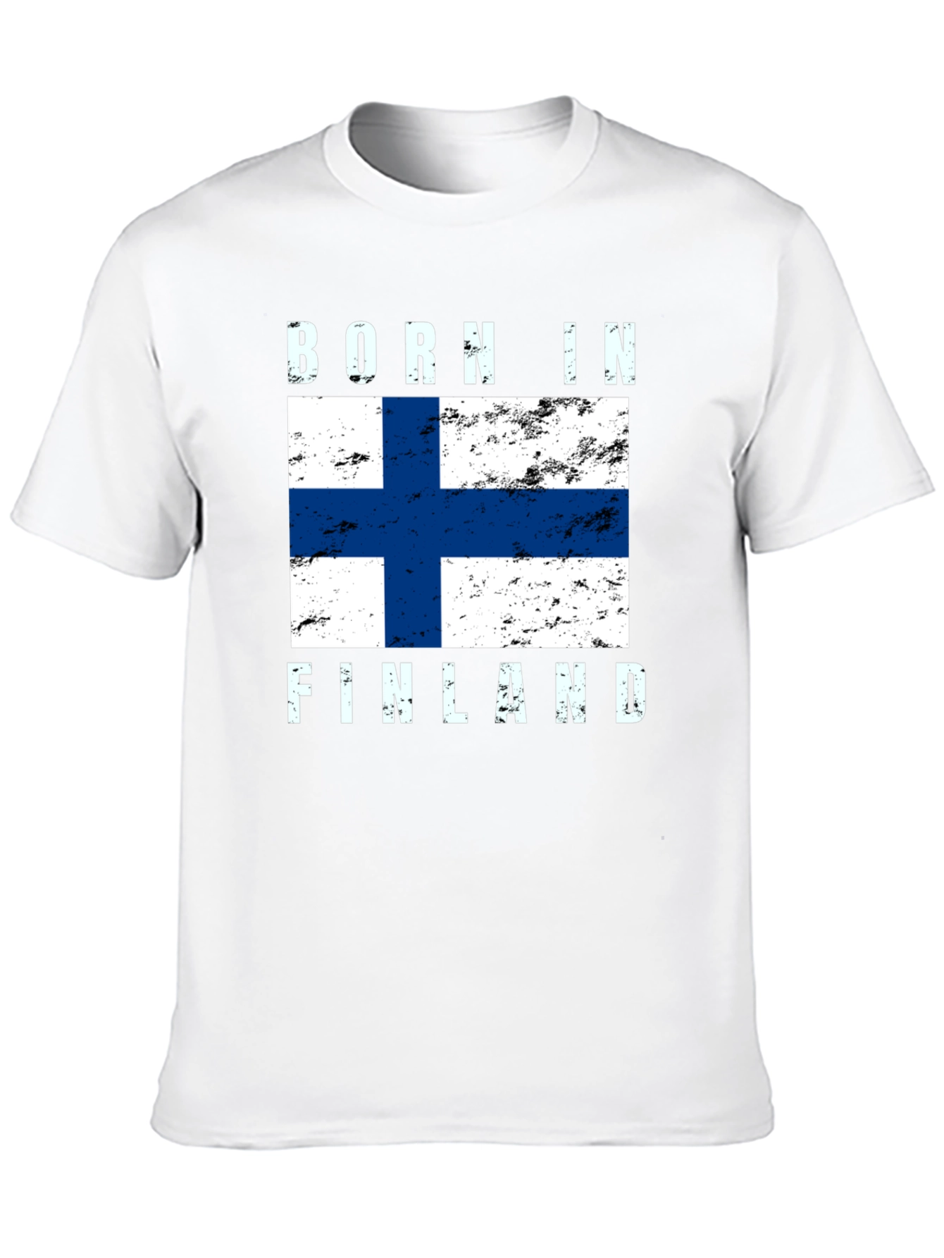 Born in Finland Finnish Flag Graphic T-Shirt