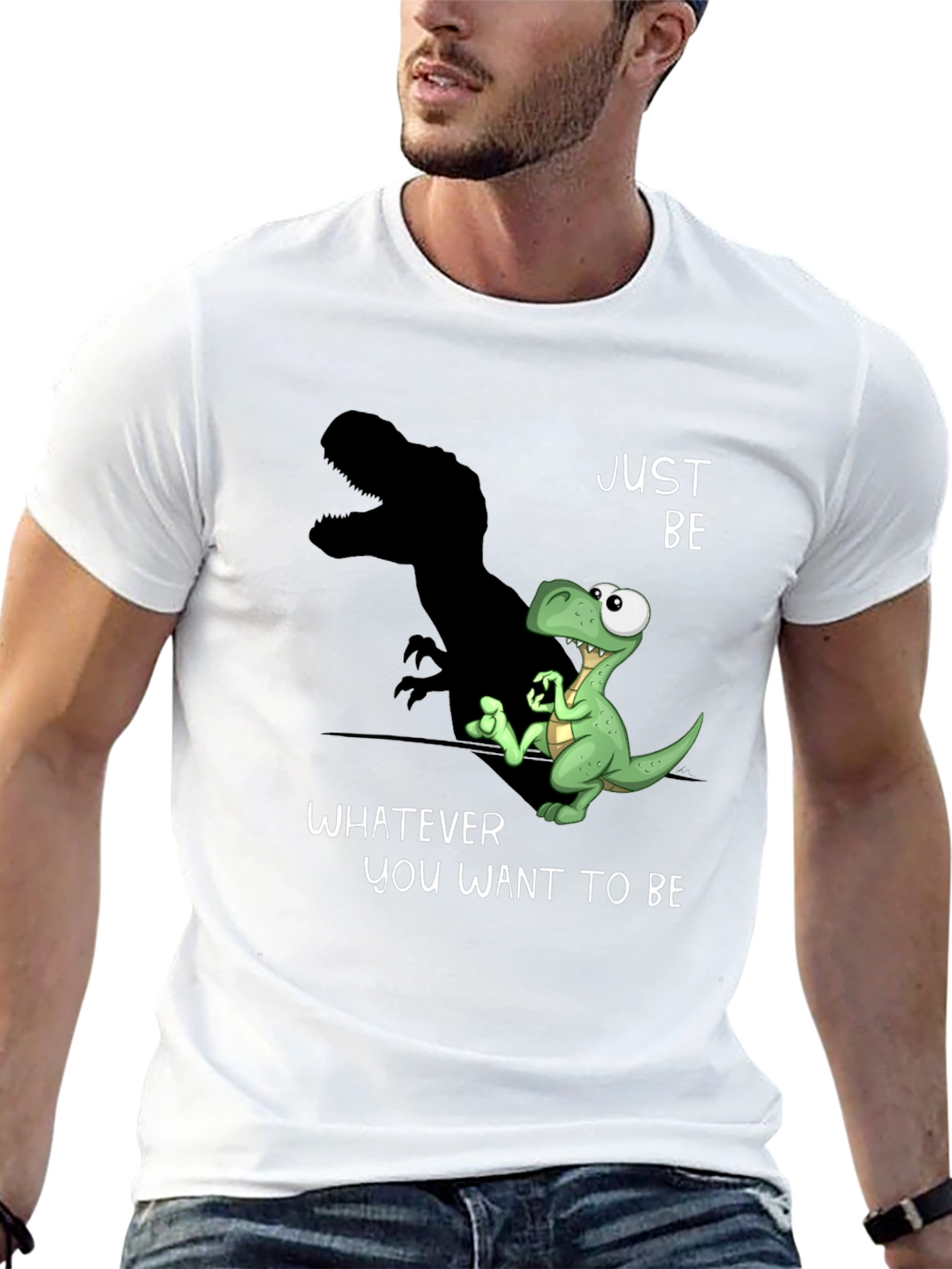 Dino Shadow Graphic Tee - Be Yourself T-Shirt