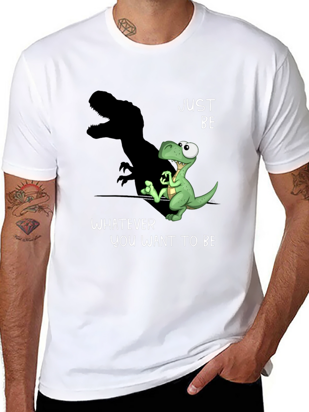 Dino Shadow Graphic Tee - Be Yourself T-Shirt
