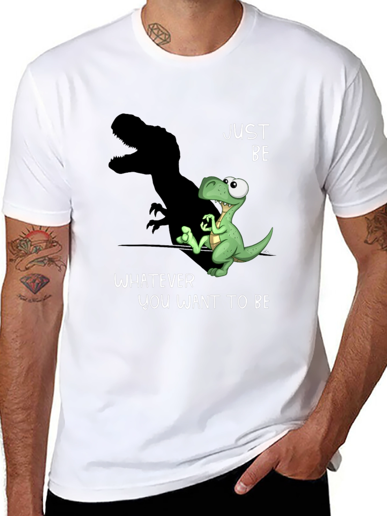 Dino Shadow Graphic Tee - Be Yourself T-Shirt