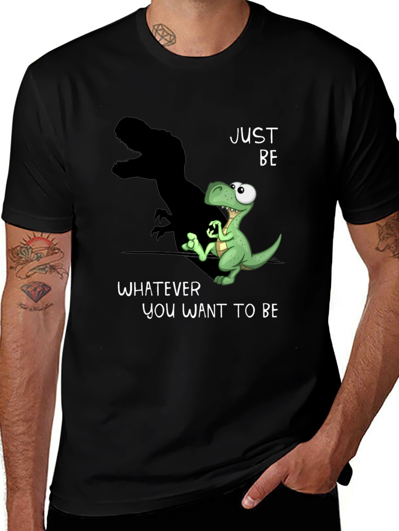 Dino Shadow Graphic Tee - Be Yourself T-Shirt