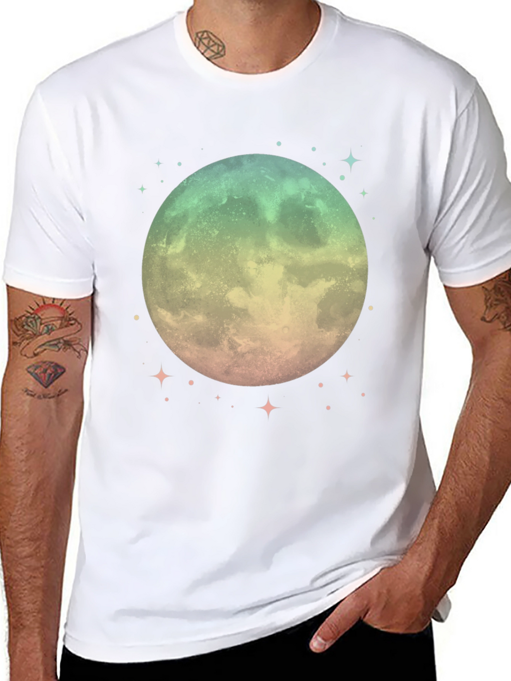 Mystic Moon Graphic Tee - Unisex Black T-Shirt