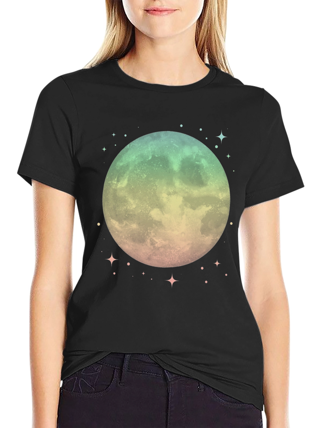 Mystic Moon Graphic Tee - Unisex Black T-Shirt