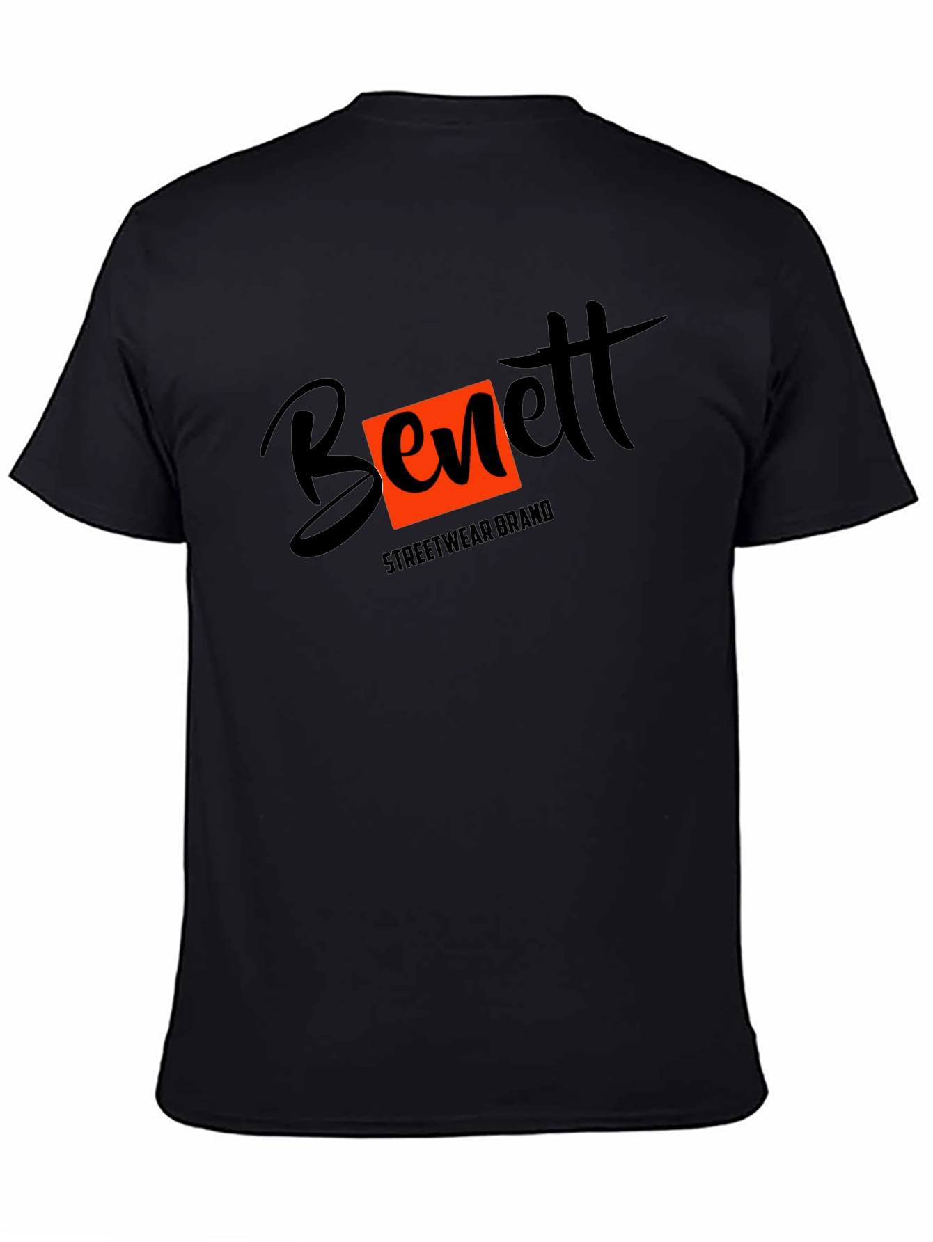 Black Bennett Streetwear Brand Graphic T-Shirt