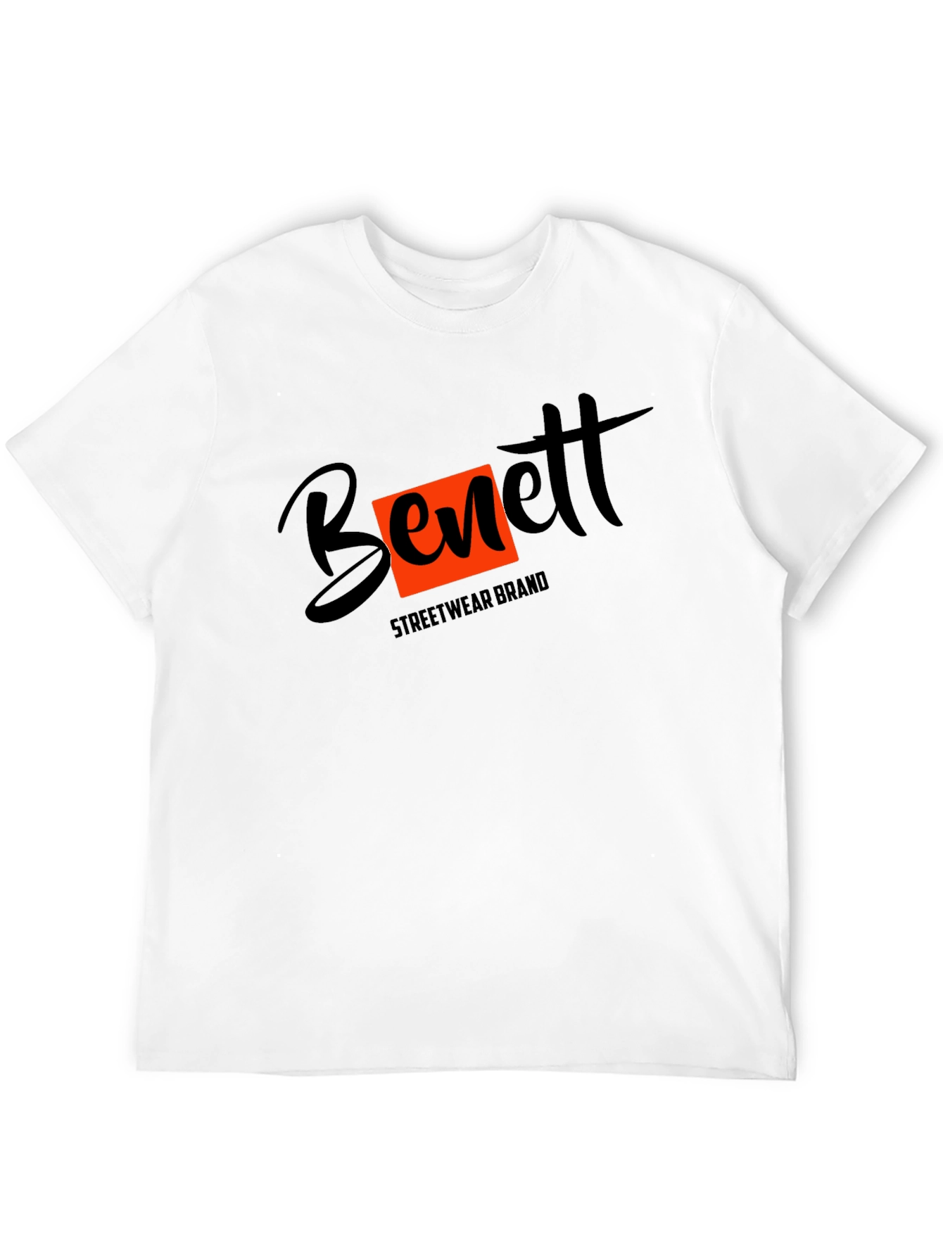 Black Bennett Streetwear Brand Graphic T-Shirt