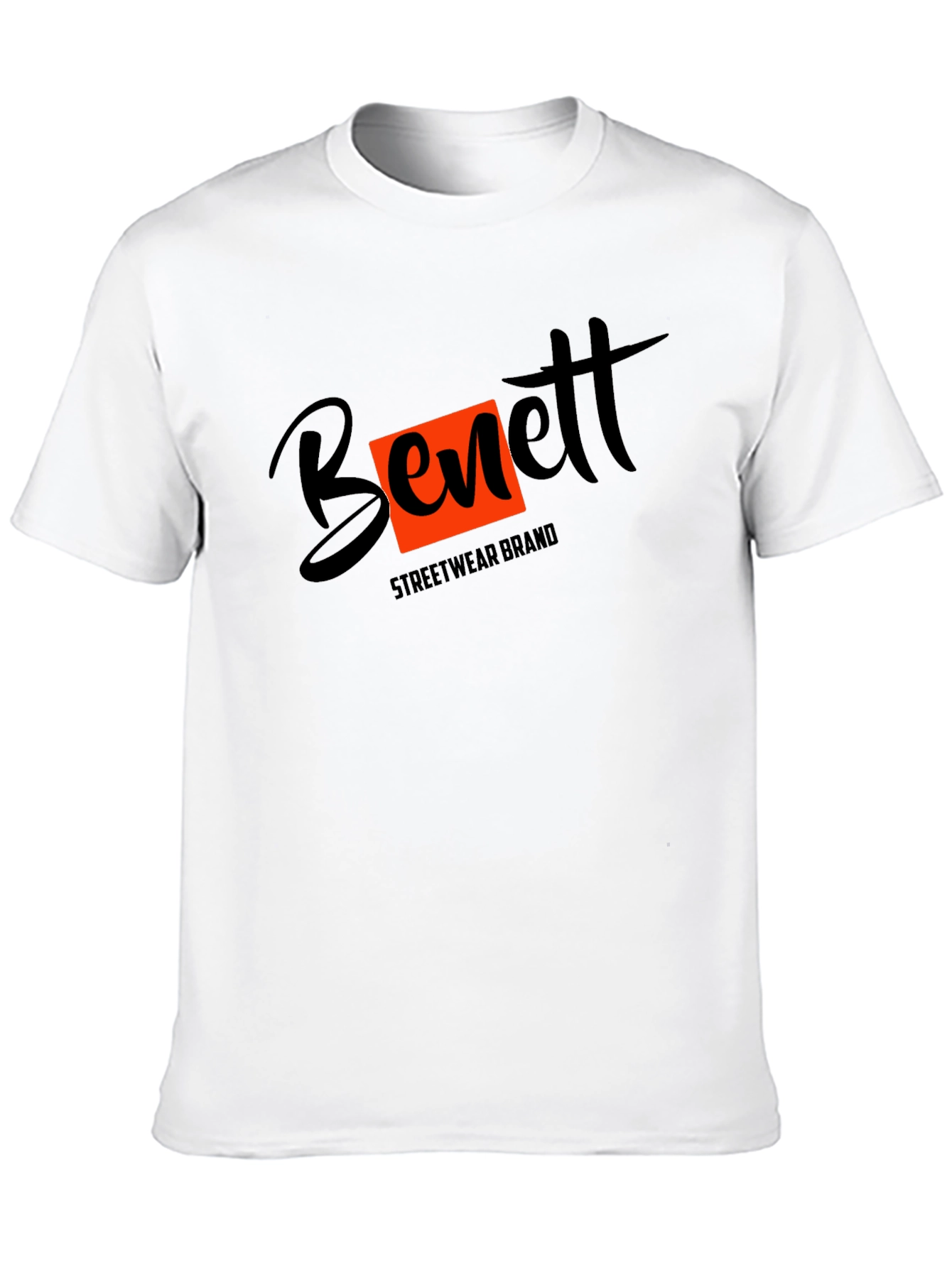 Black Bennett Streetwear Brand Graphic T-Shirt