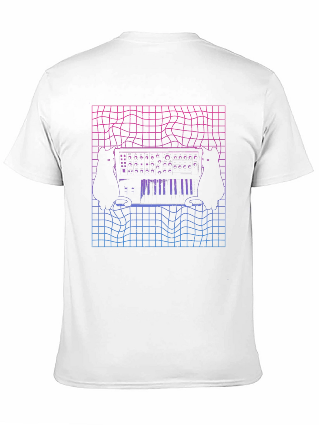 Synth Cat T-Shirt - Vaporwave Style Tee