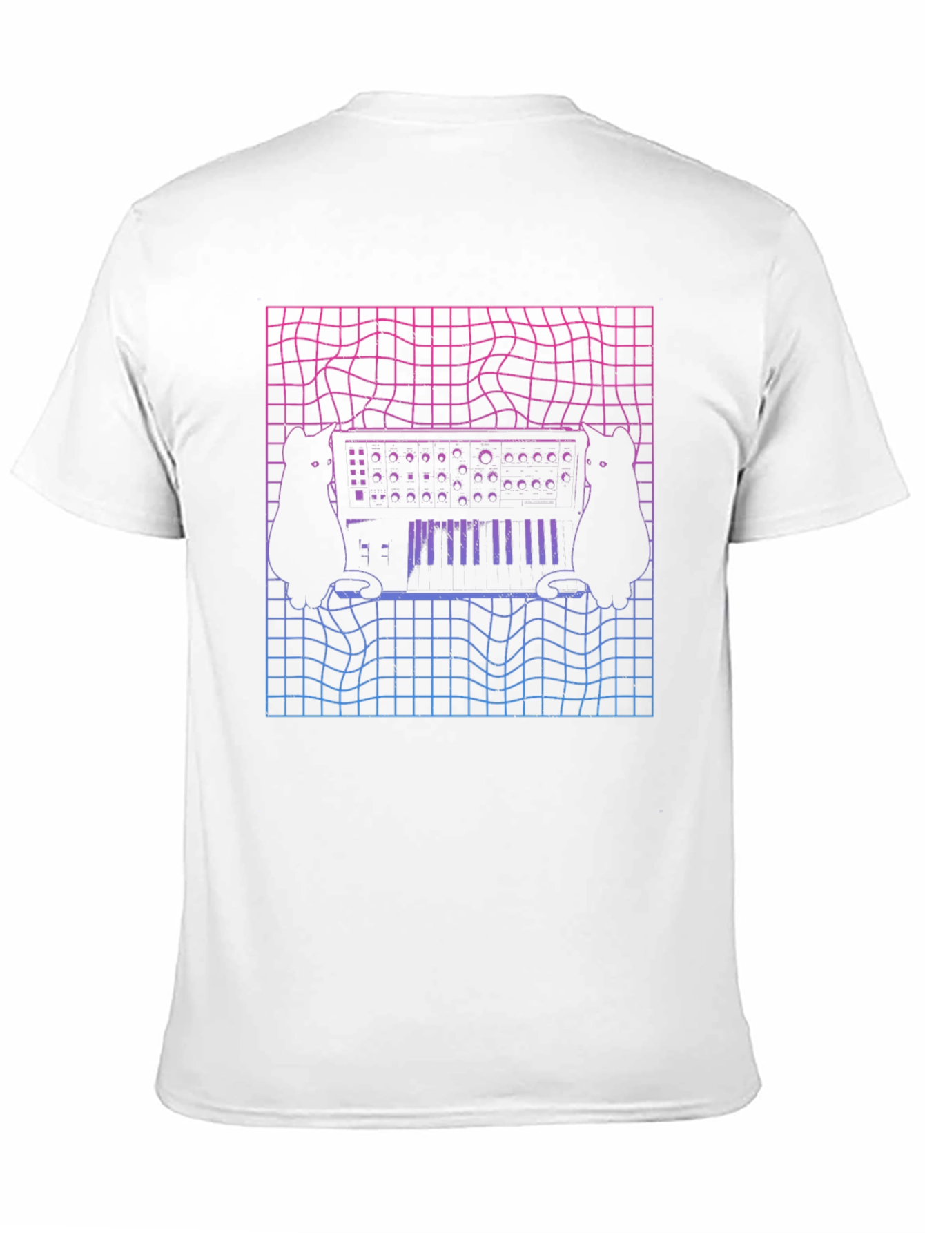 Synth Cat T-Shirt - Vaporwave Style Tee