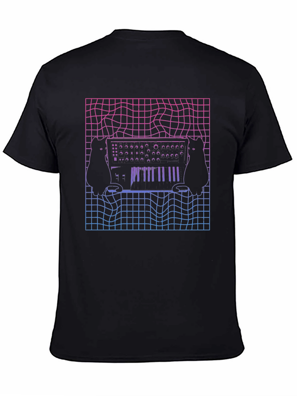 Synth Cat T-Shirt - Vaporwave Style Tee