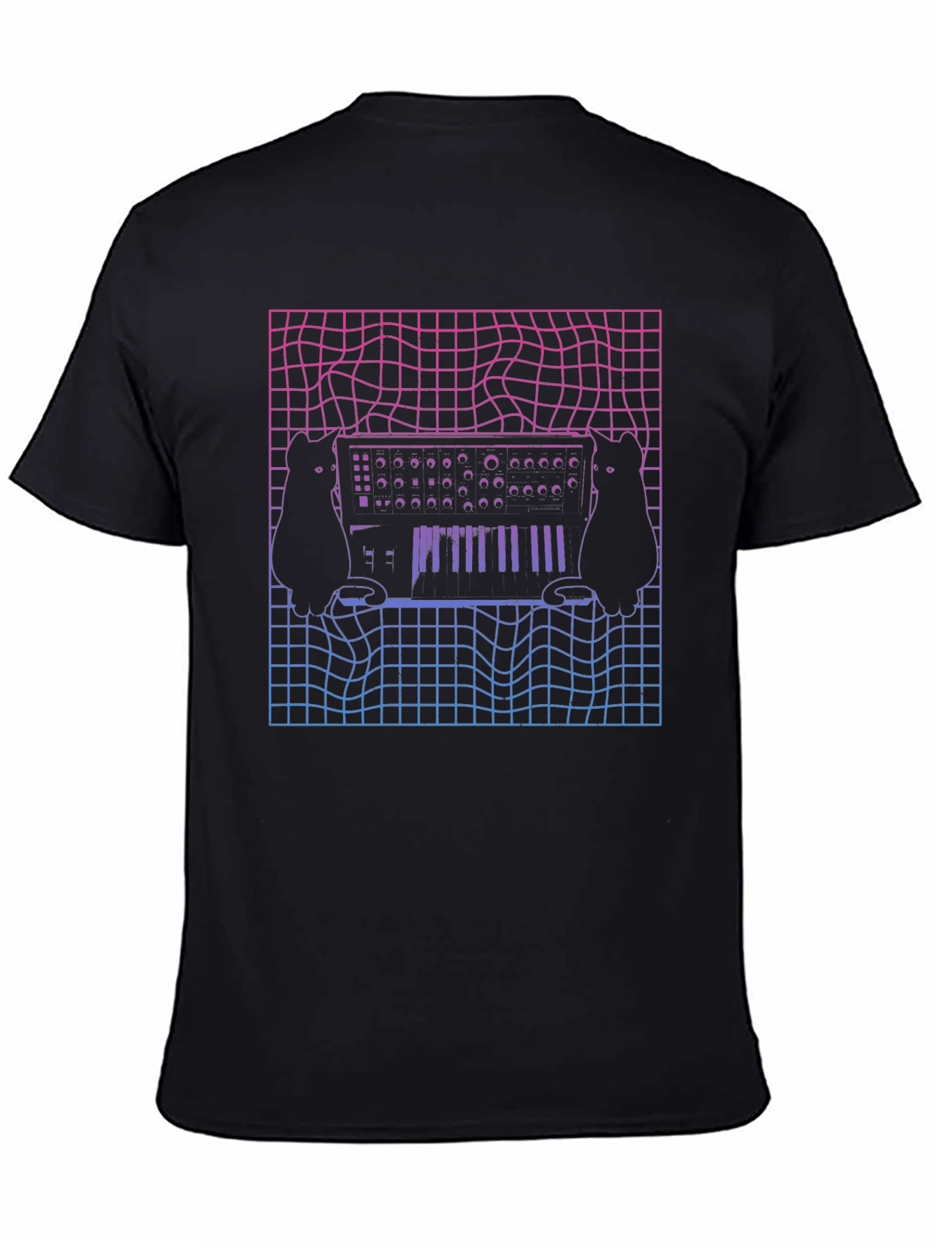 Synth Cat T-Shirt - Vaporwave Style Tee