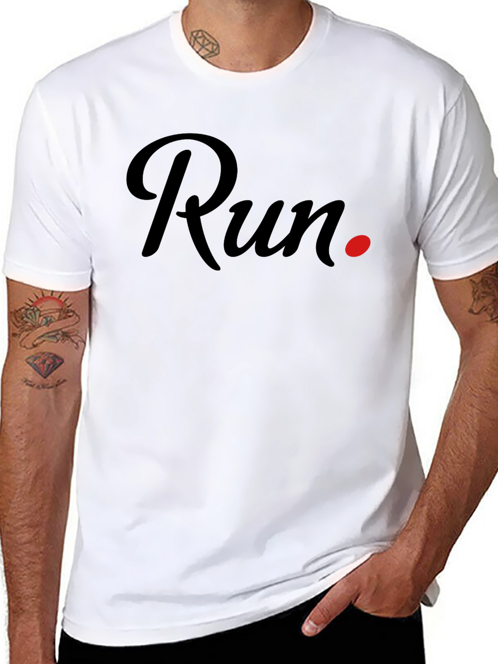 Run Graphic T-Shirt - Sporty Casual Tee