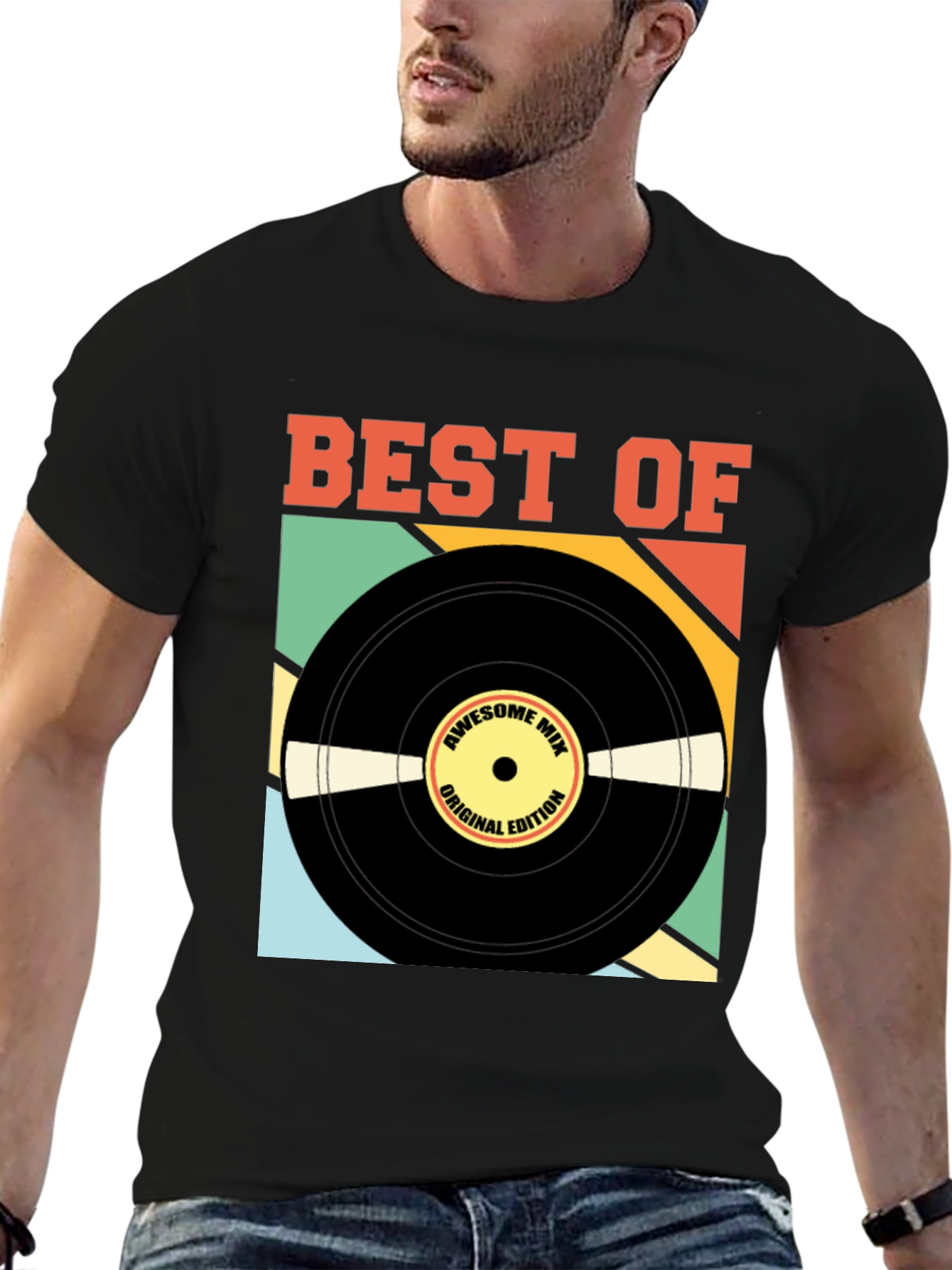 Best of Awesome Mix Retro Vinyl Record T-Shirt