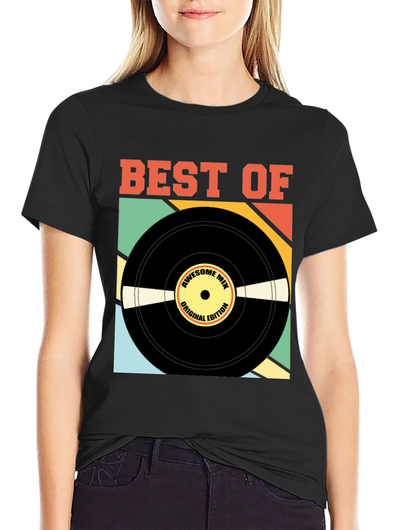 Best of Awesome Mix Retro Vinyl Record T-Shirt