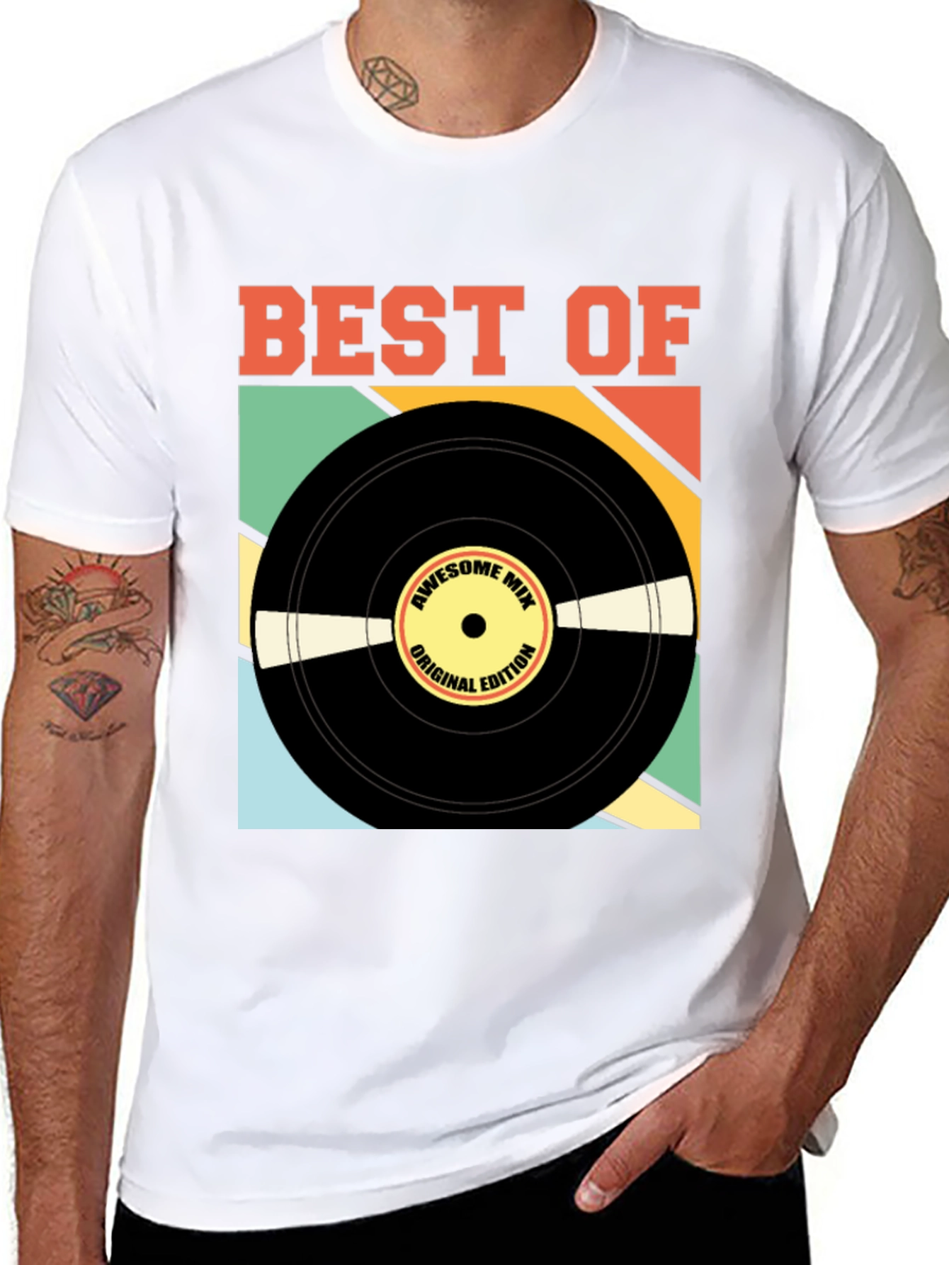 Best of Awesome Mix Retro Vinyl Record T-Shirt