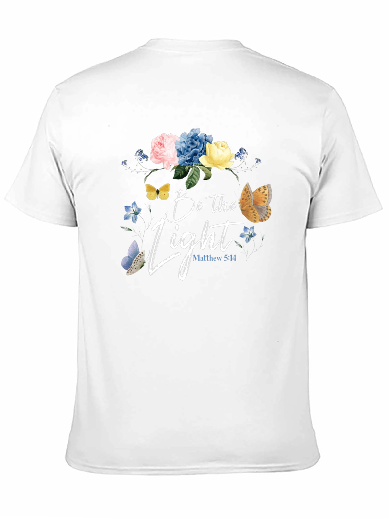 Be the Light Floral Graphic Tee - Christian Inspired T-Shirt