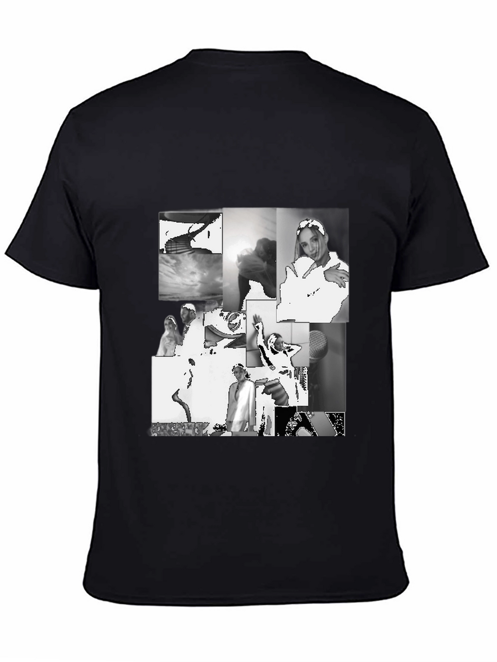 Black Collage Print Tee