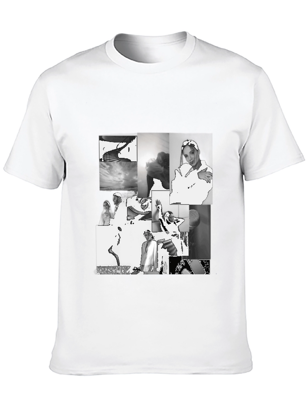 Black Collage Print Tee