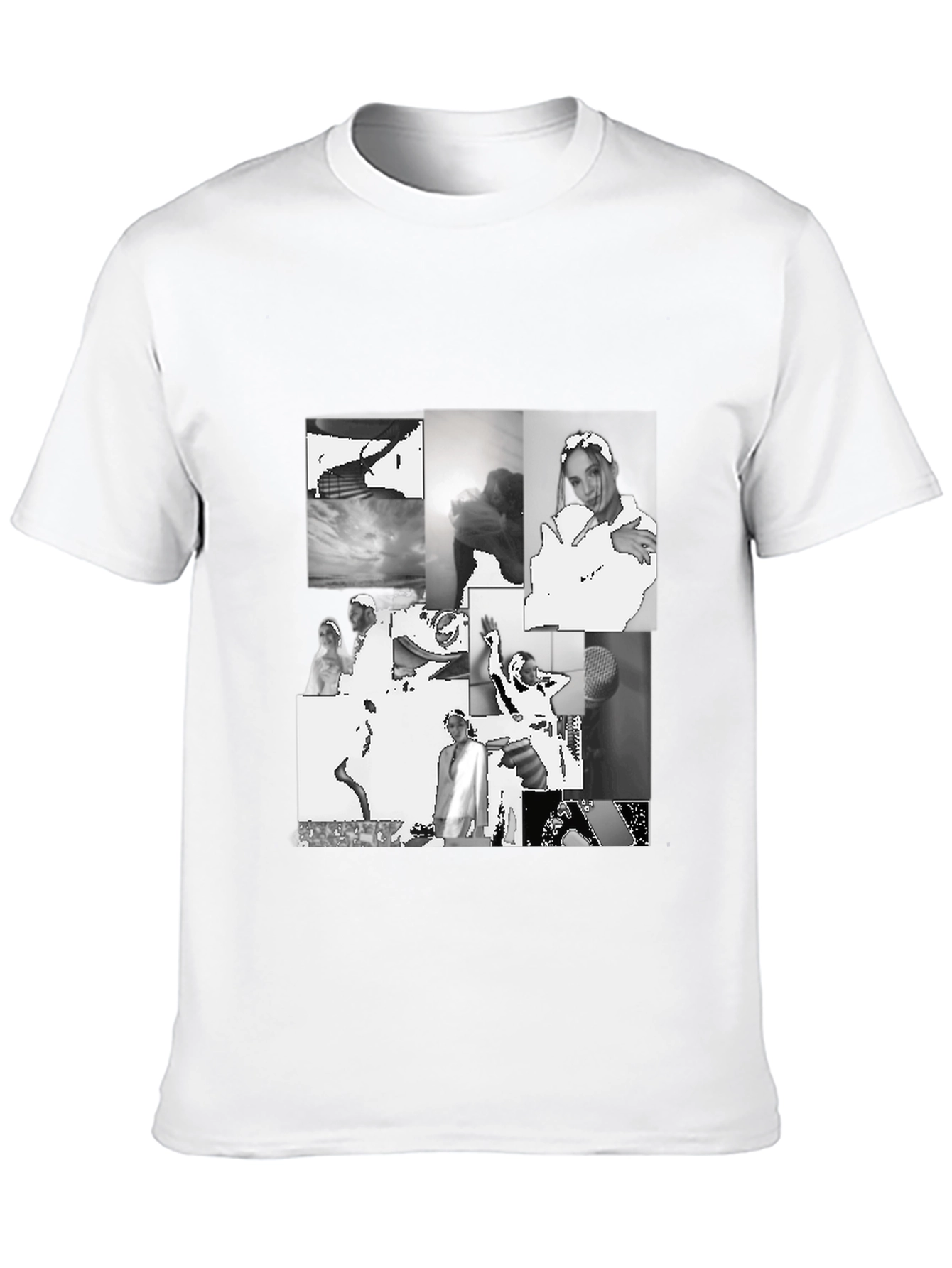 Black Collage Print Tee