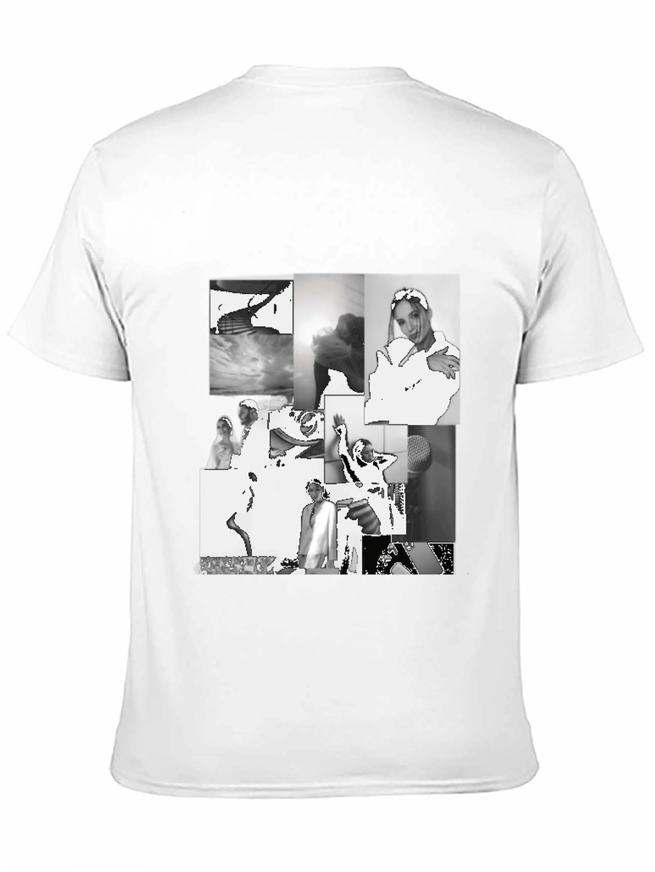 Black Collage Print Tee