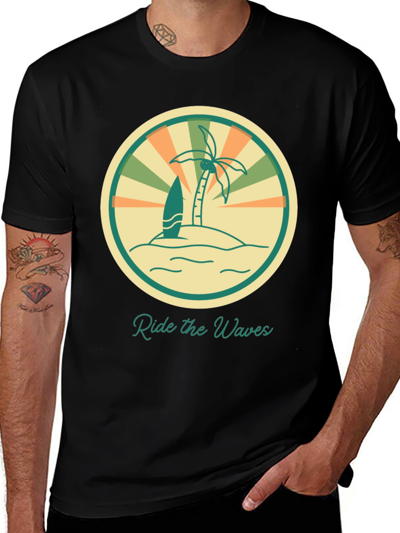 Ride the Waves Graphic Tee - Retro Surf Vibes