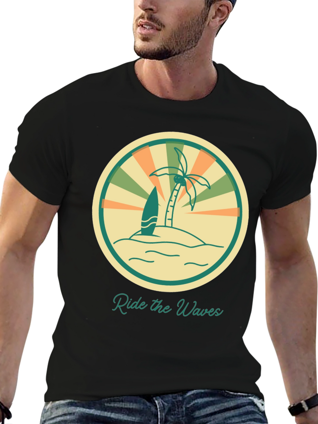 Ride the Waves Graphic Tee - Retro Surf Vibes