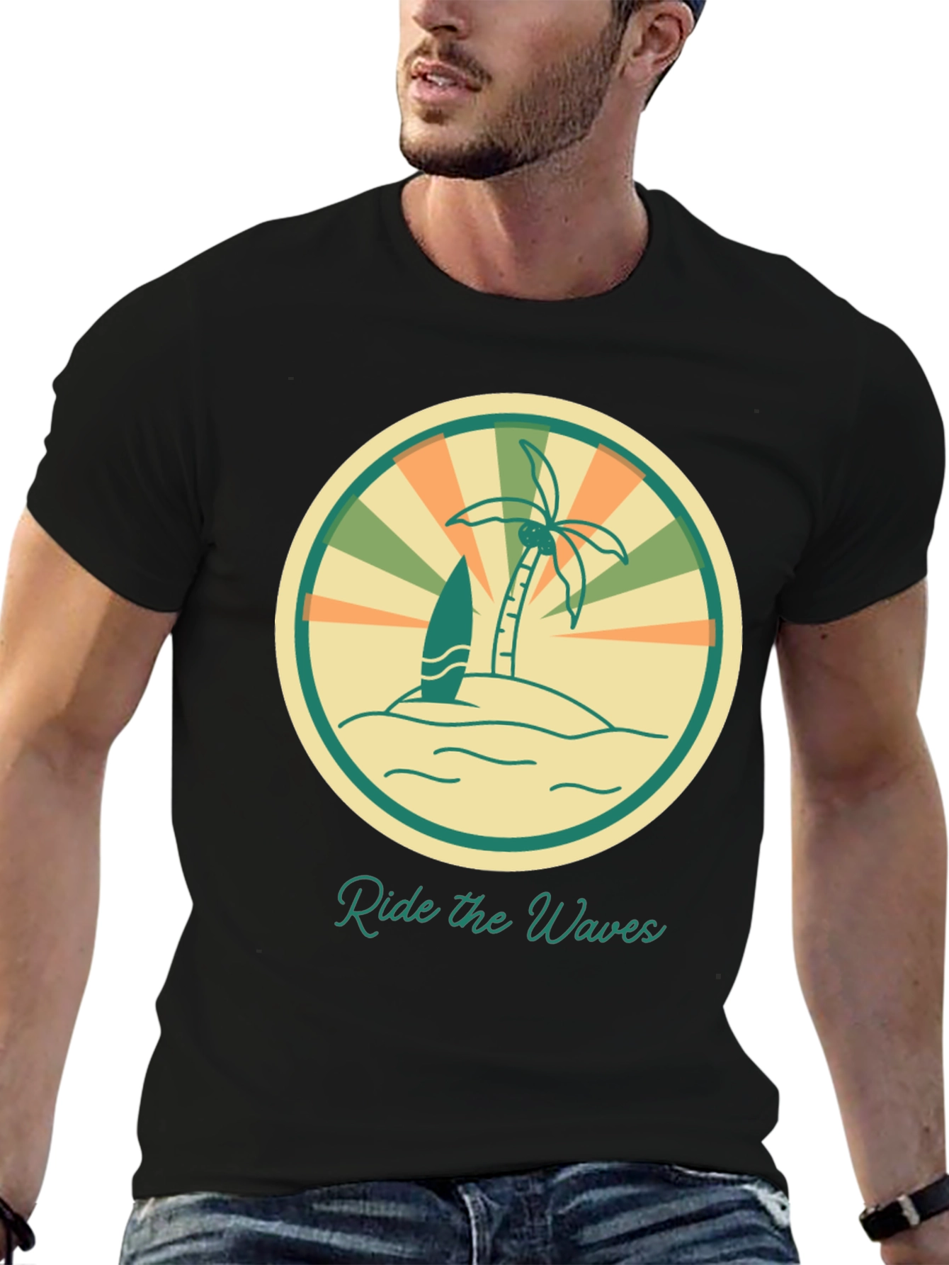 Ride the Waves Graphic Tee - Retro Surf Vibes