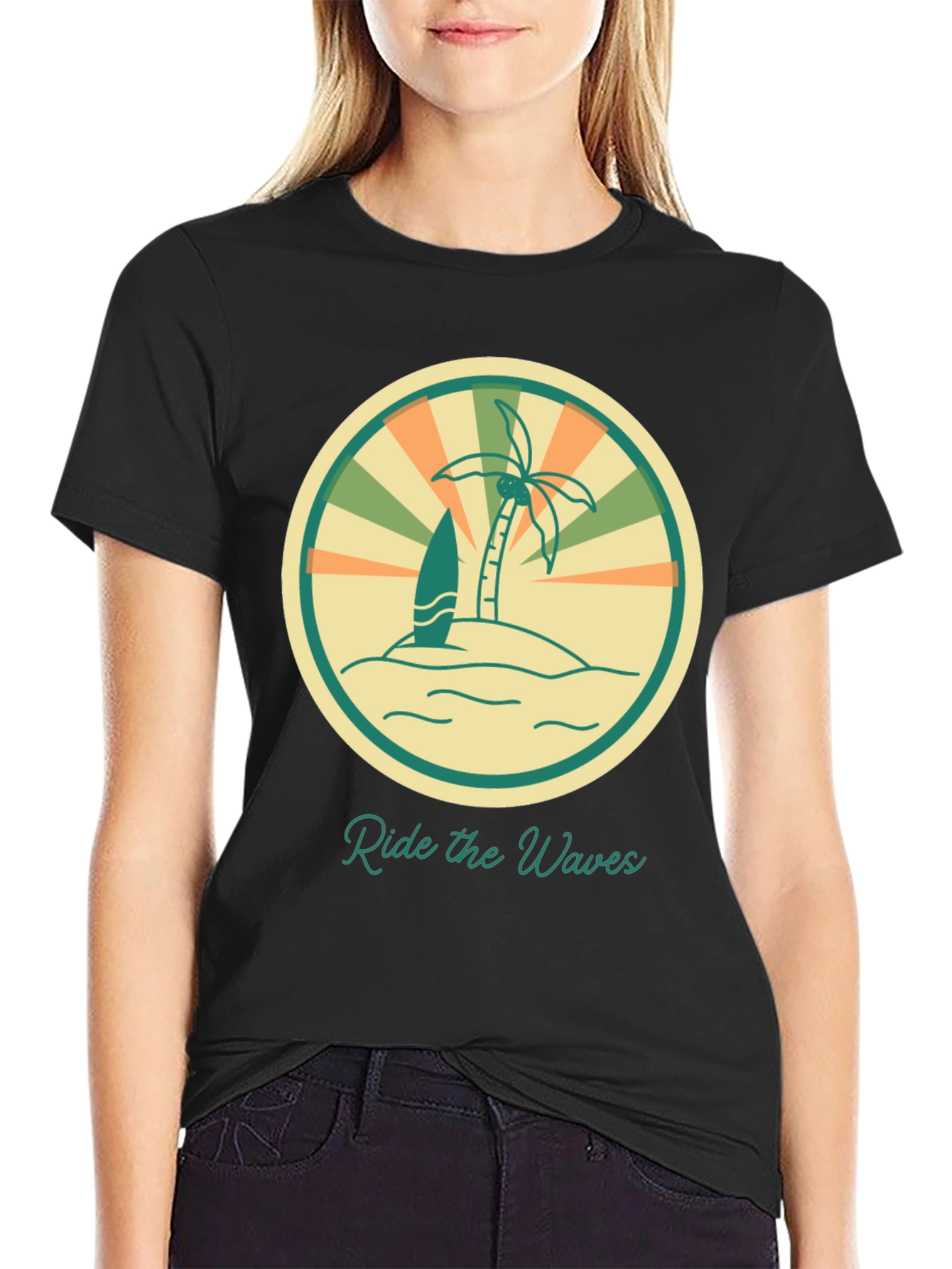 Ride the Waves Graphic Tee - Retro Surf Vibes