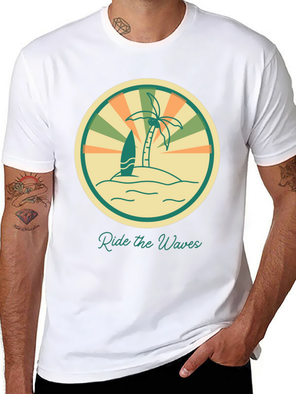 Ride the Waves Graphic Tee - Retro Surf Vibes
