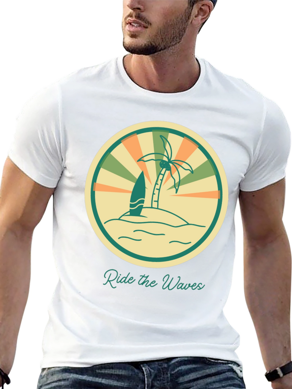Ride the Waves Graphic Tee - Retro Surf Vibes