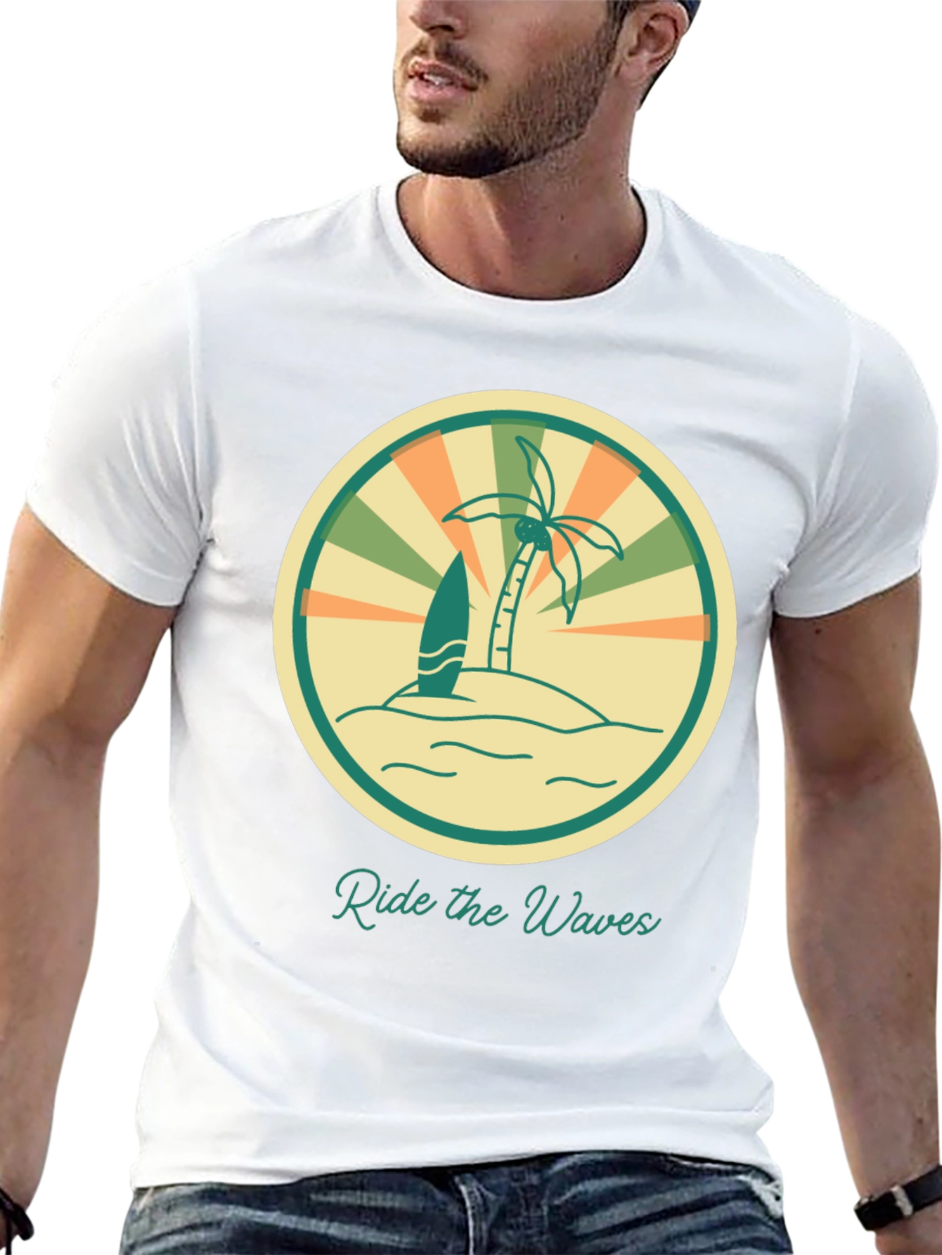 Ride the Waves Graphic Tee - Retro Surf Vibes