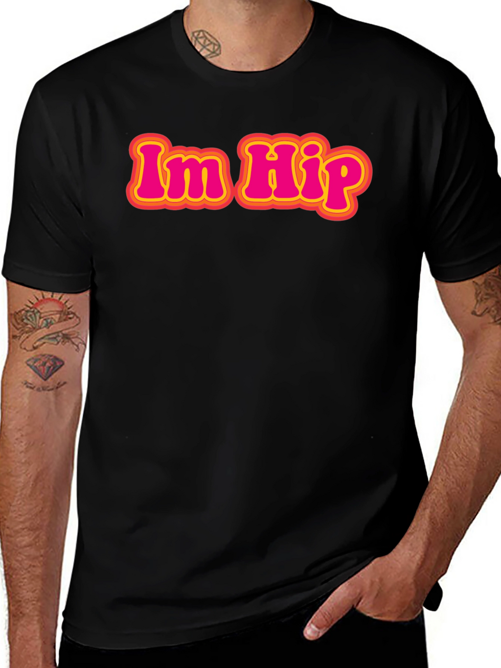 Im Hip Retro Graphic Tee - Classic Black T-Shirt