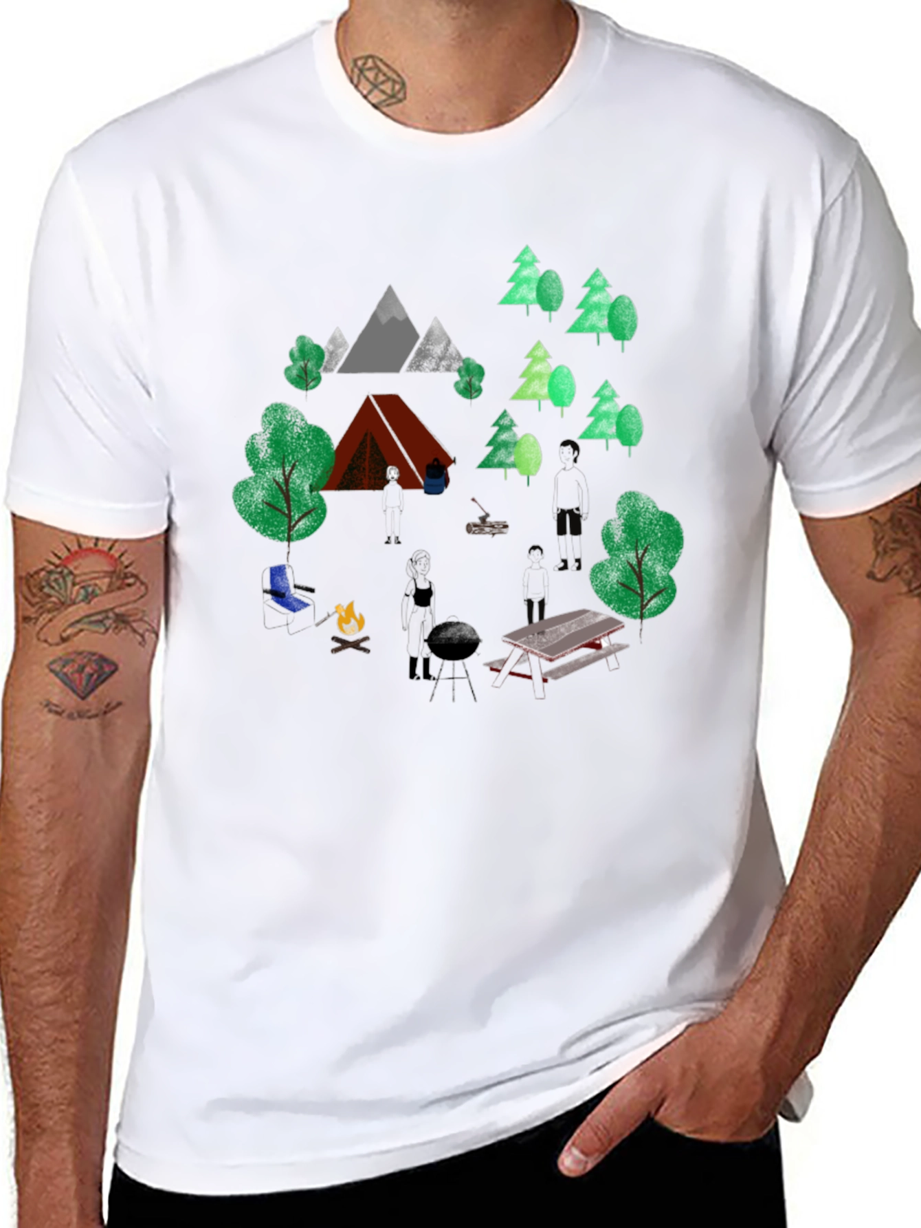 Camping Adventure Graphic T-Shirt