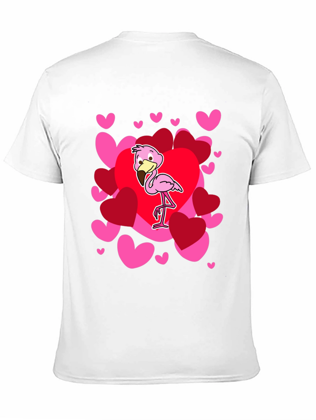 Valentines Flamingo Heart T-Shirt
