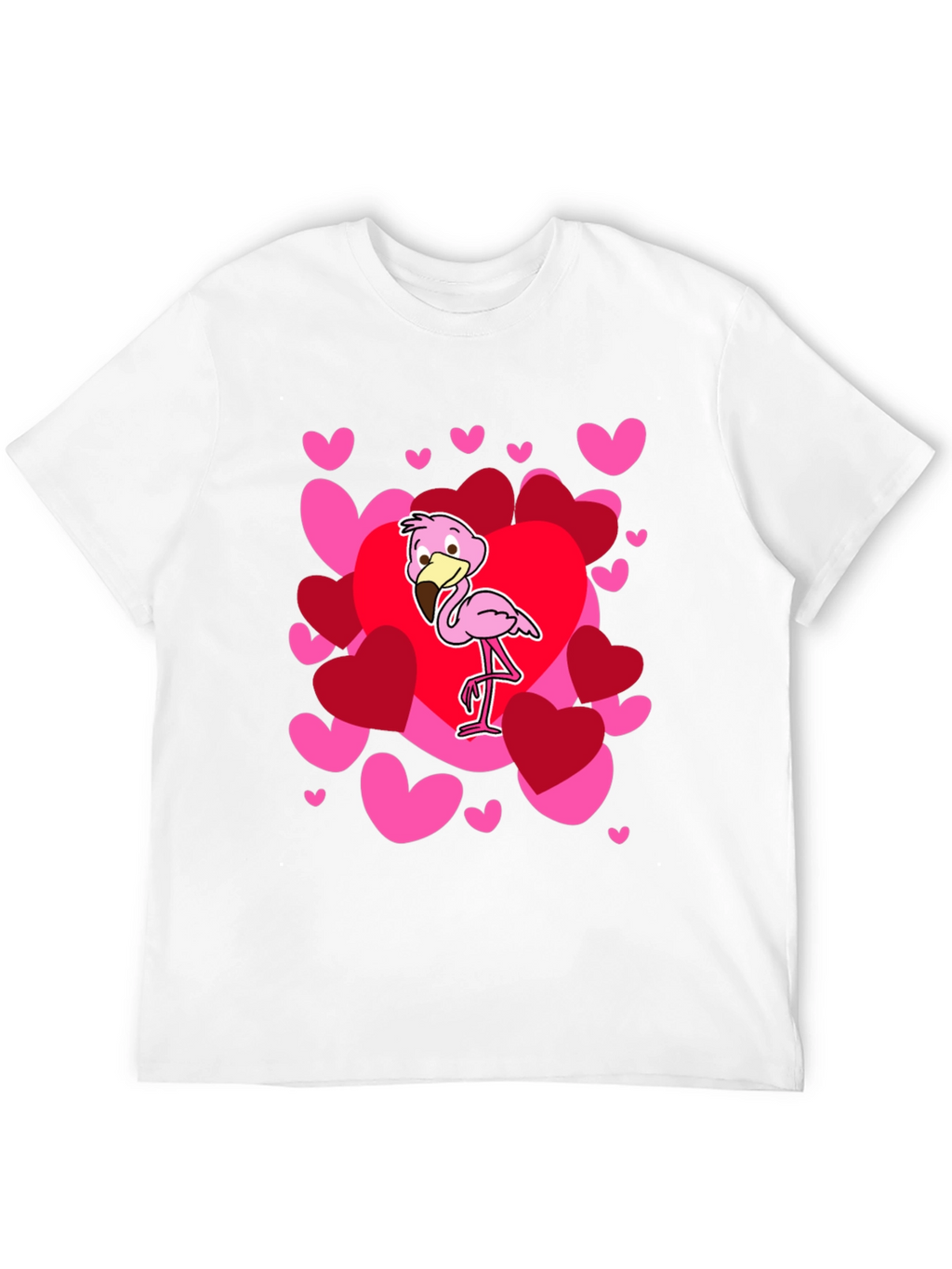 Valentines Flamingo Heart T-Shirt