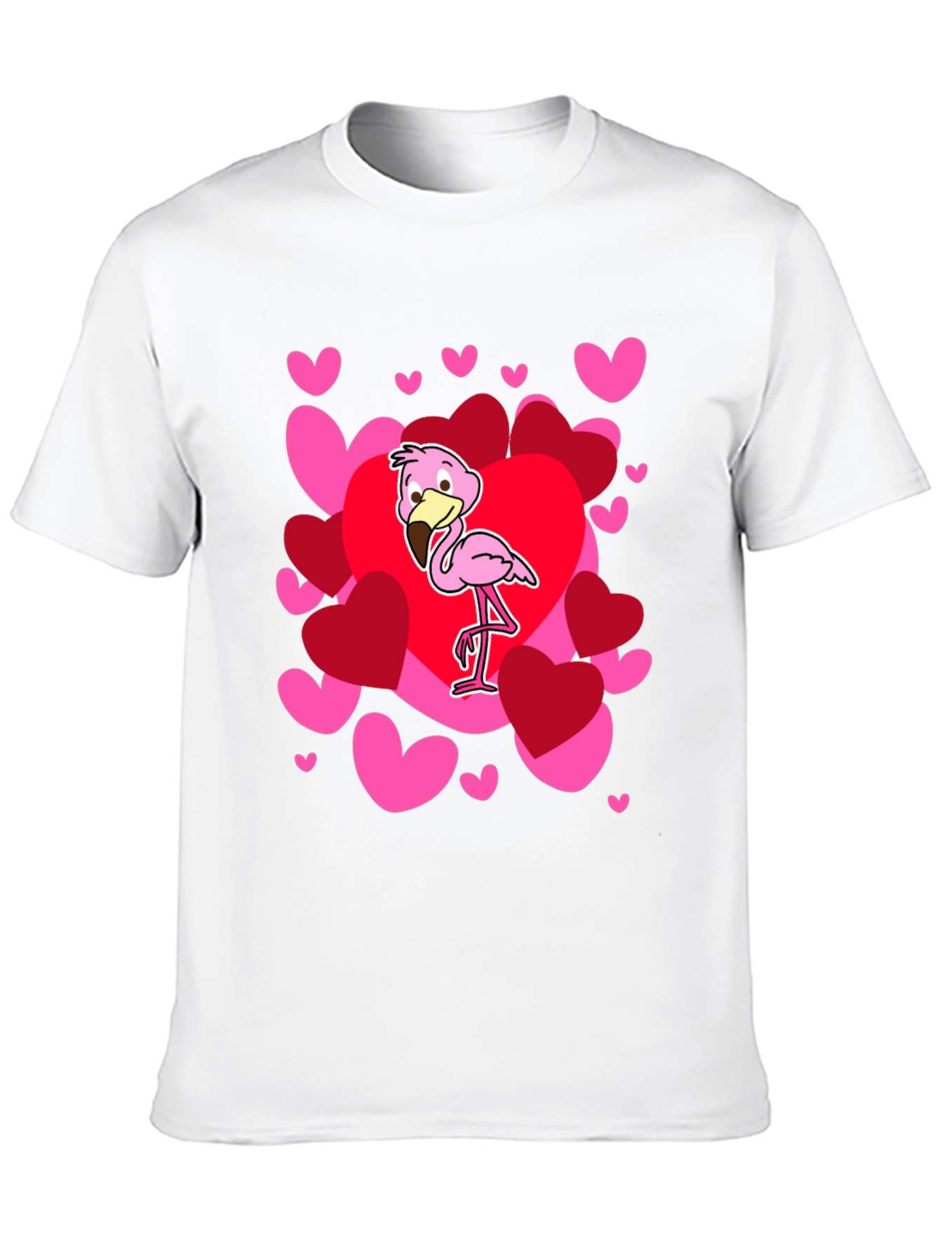 Valentines Flamingo Heart T-Shirt