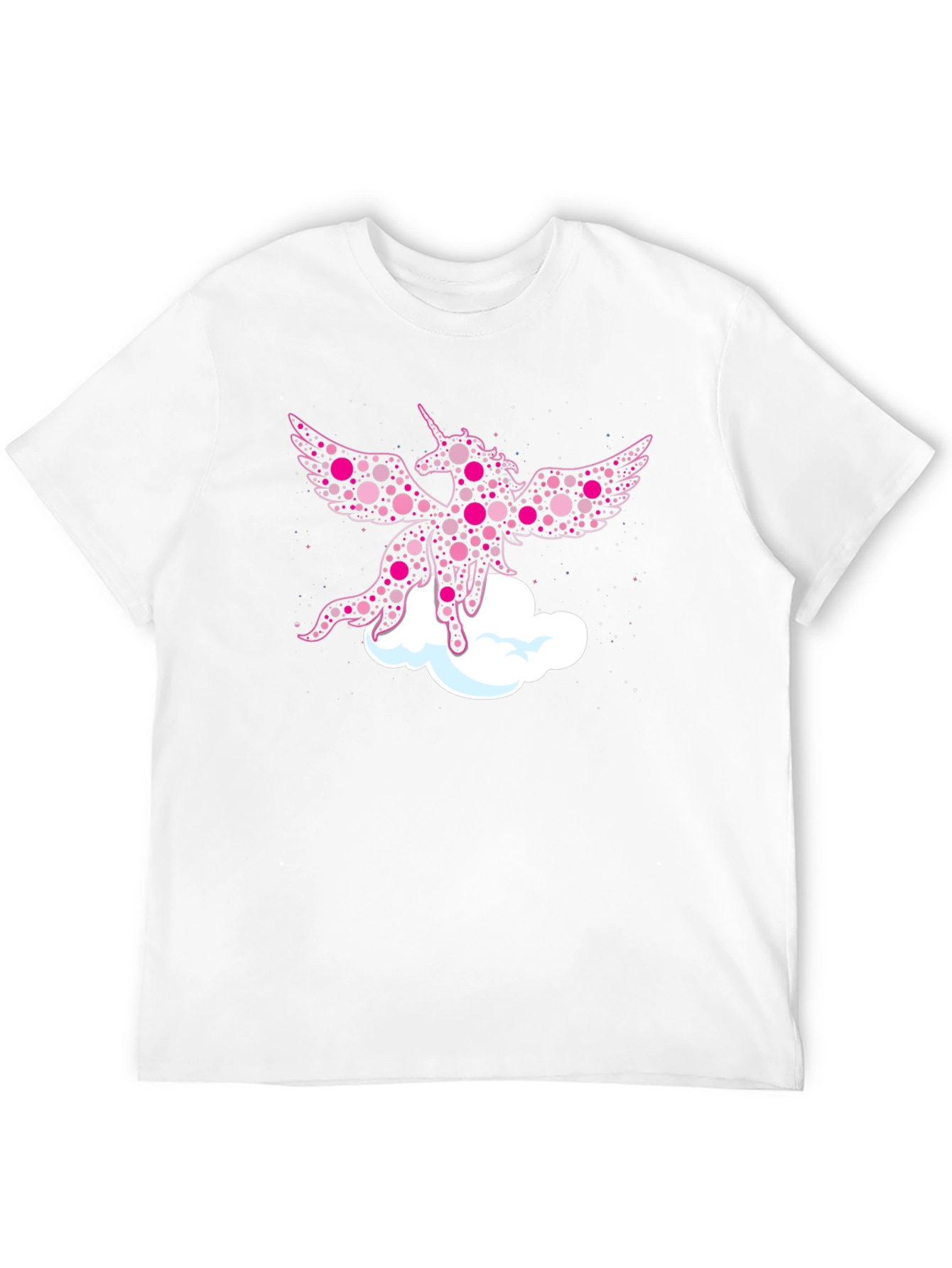 Whimsical Unicorn Graphic Tee - Black Cotton Blend