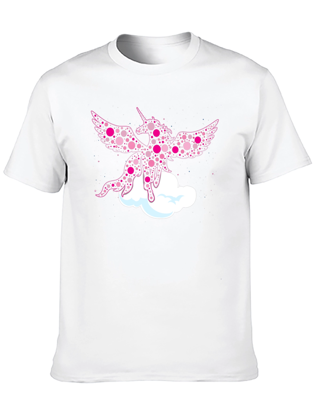Whimsical Unicorn Graphic Tee - Black Cotton Blend