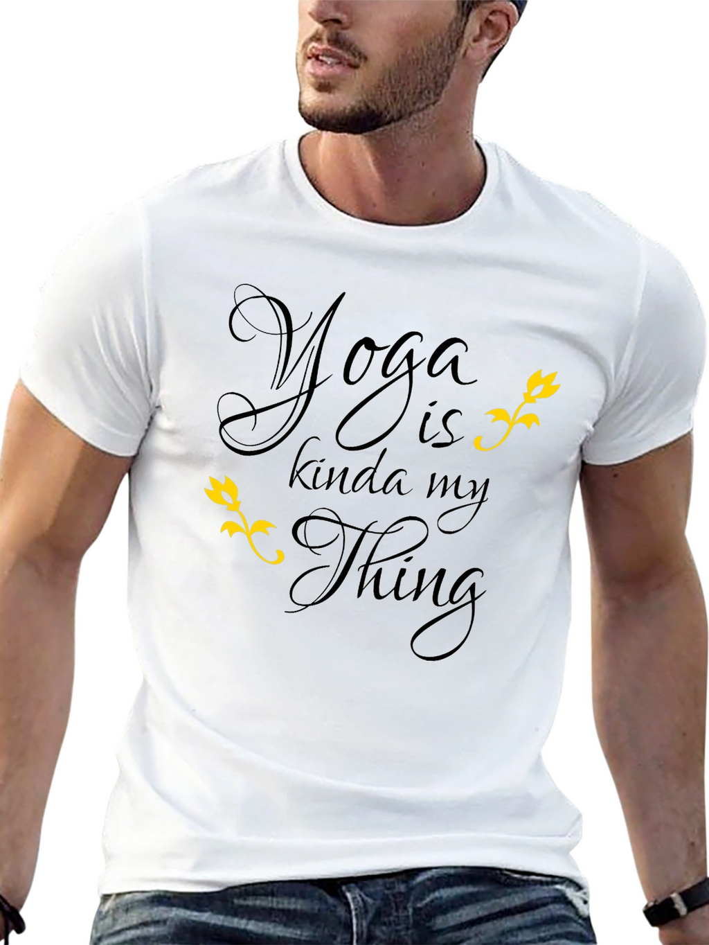 Yoga is Kinda My Thing T-Shirt Black Graphic Tee