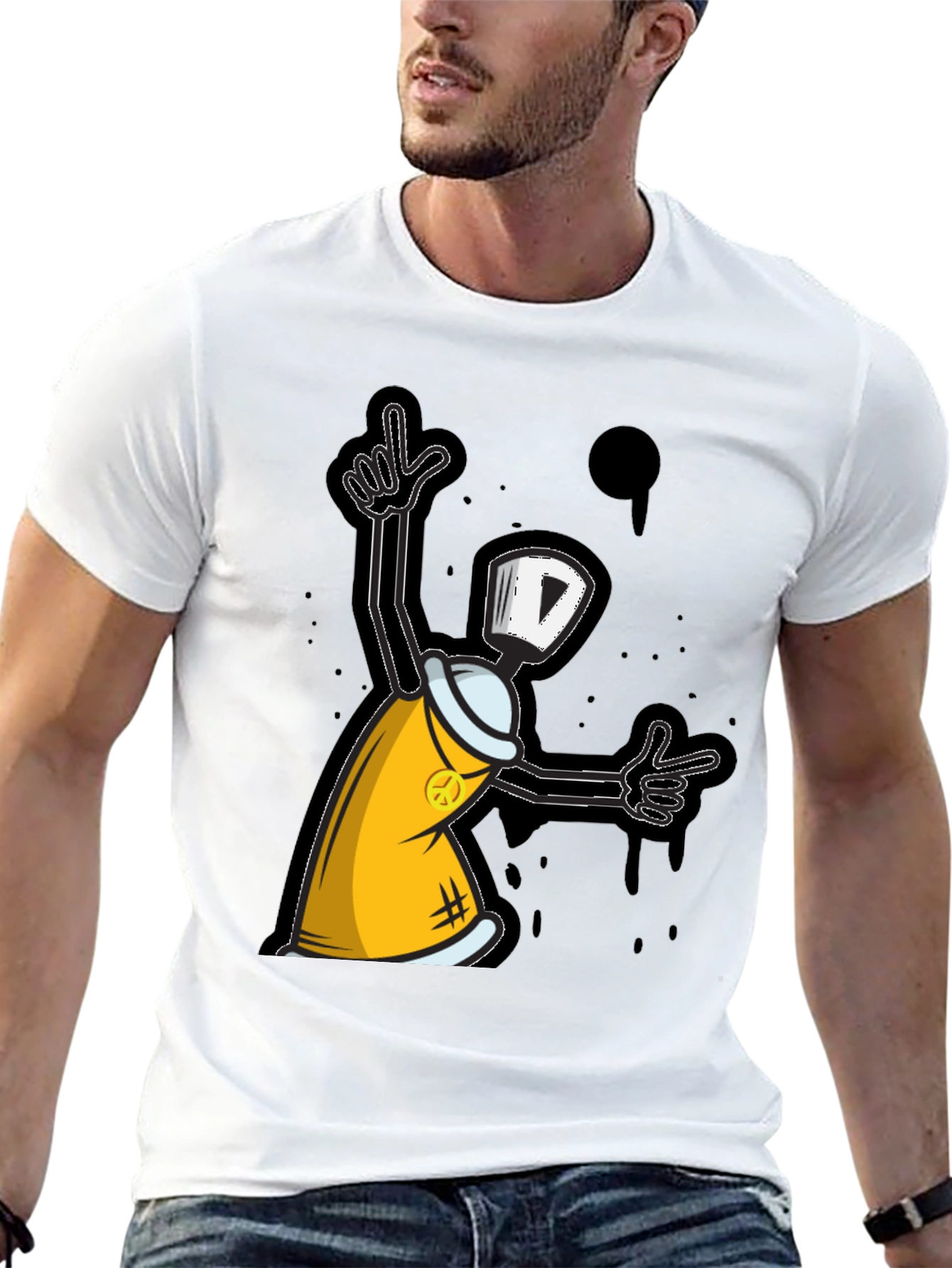 Graffiti Spray Can Graphic T-Shirt